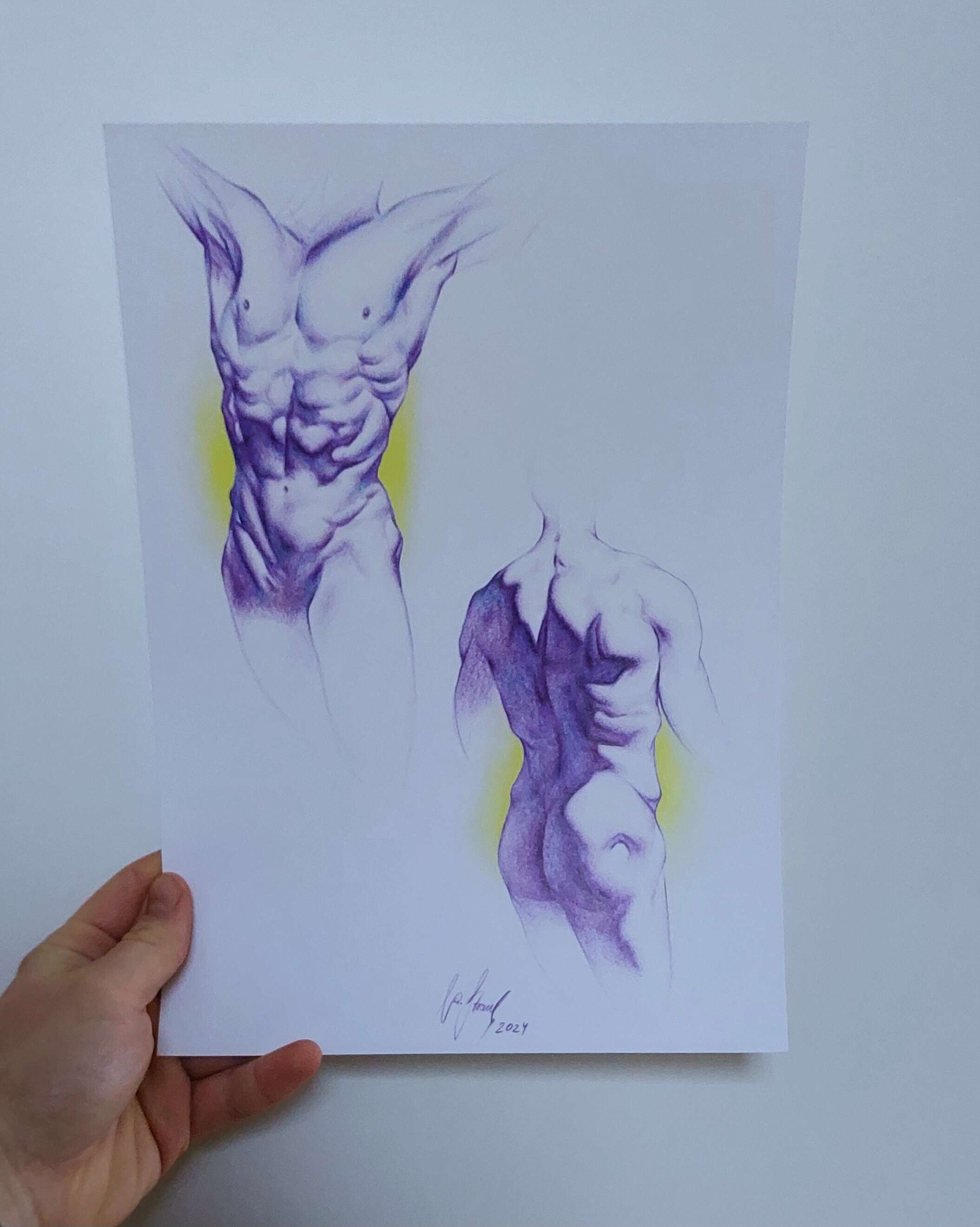 Männlicher Torso (Aktstudie) - Alexander Straub 4