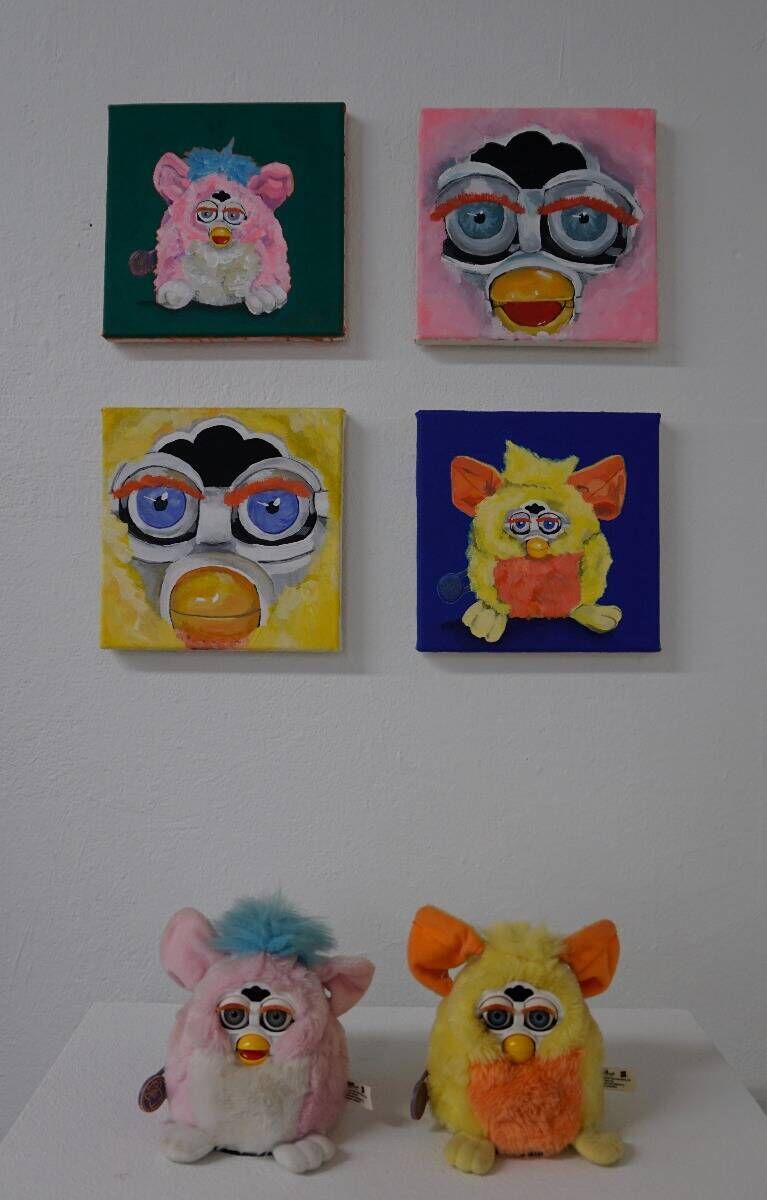 Furby Gesicht gelb/orange