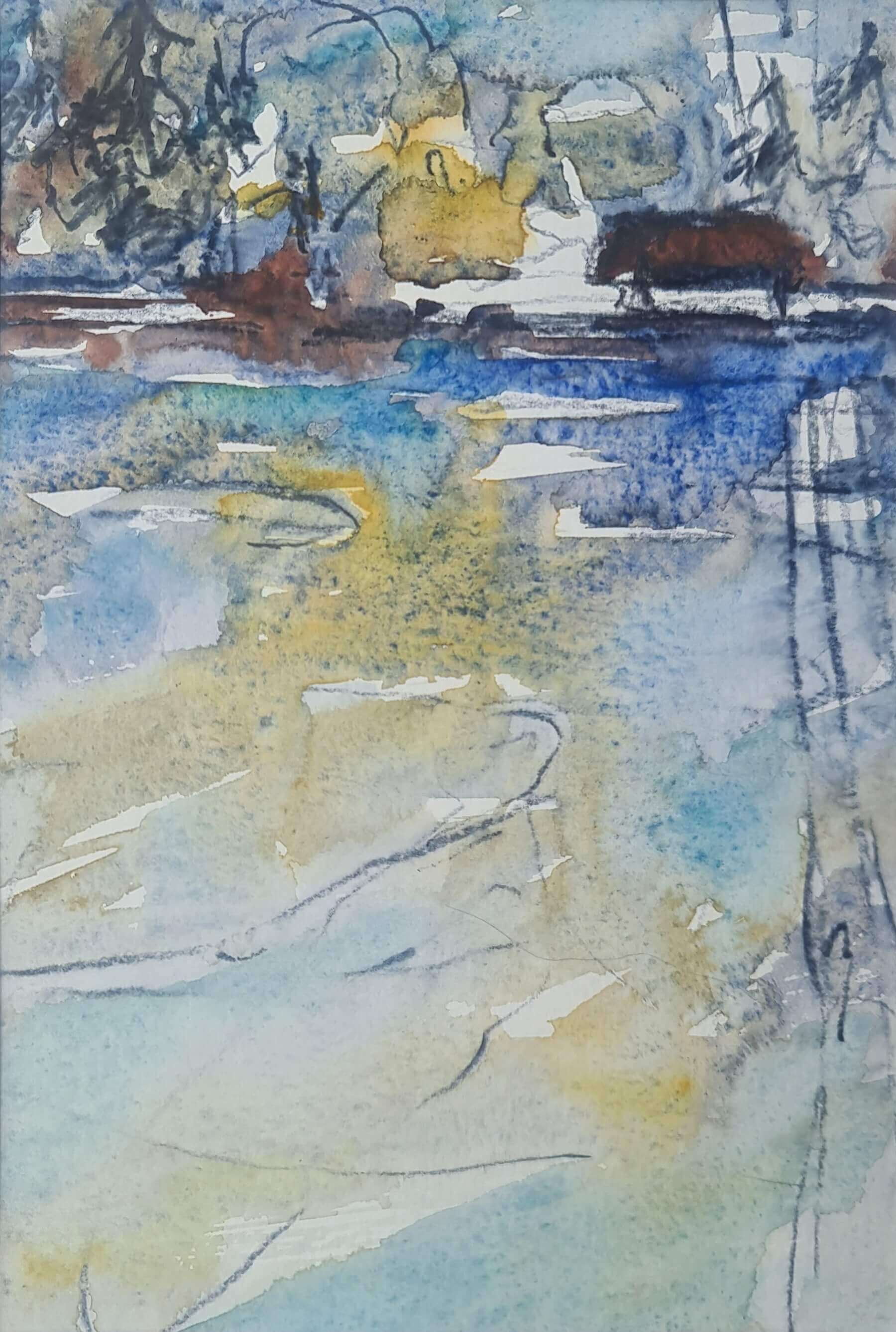Aquarell am See 1 - Annegret Mainz 1