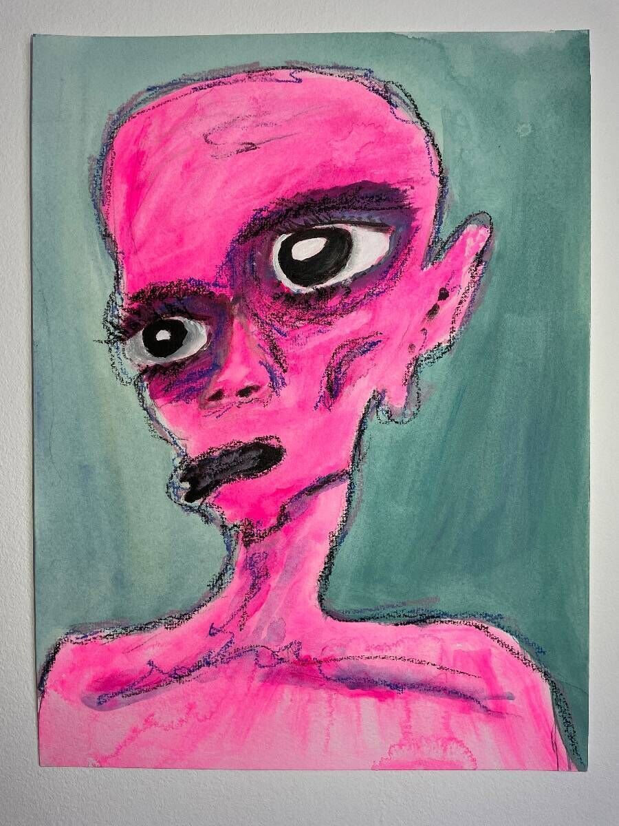 pink head big eyes