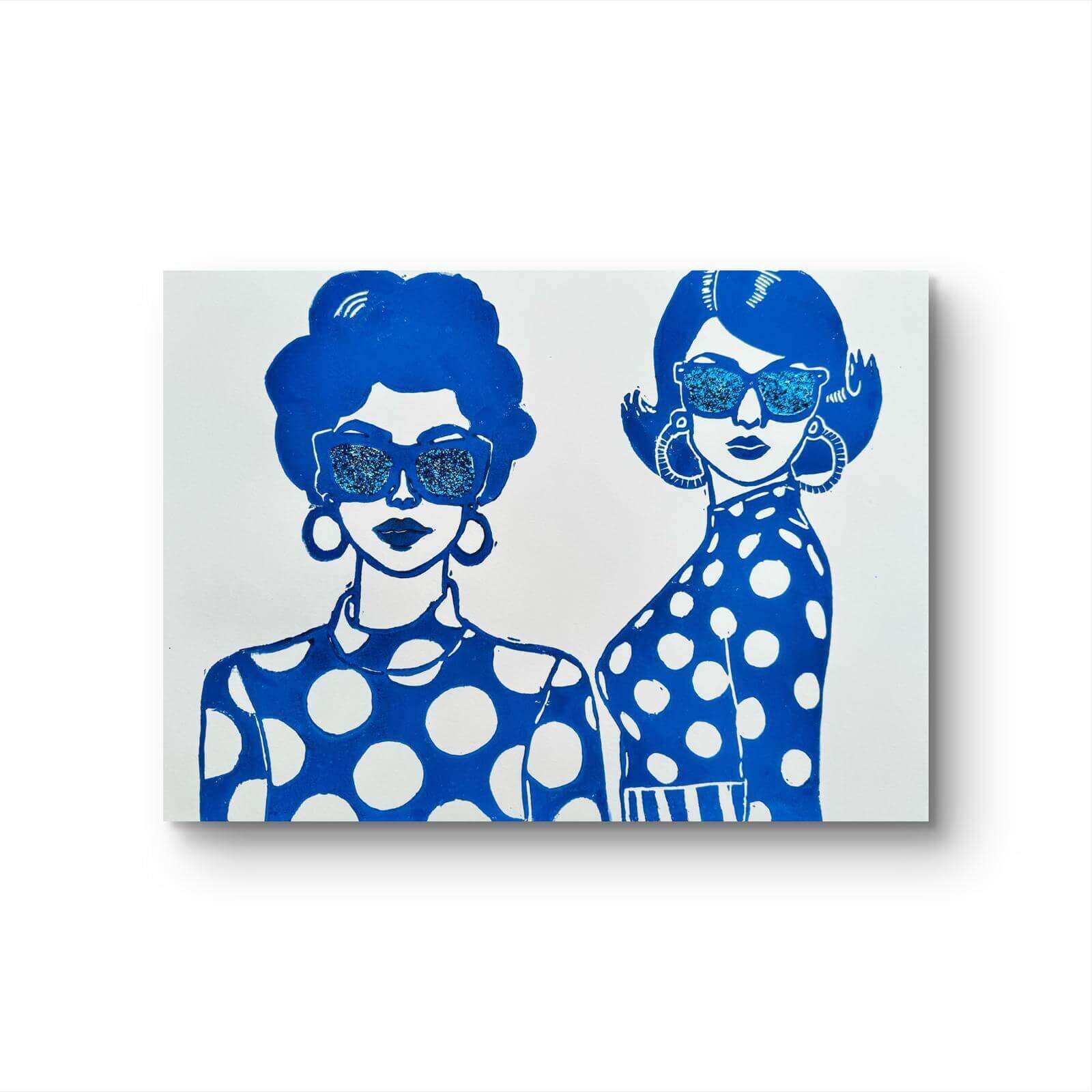 PALMAGIRLS No. 1 - I LINOLSCHNITT - Sybille Stein 2