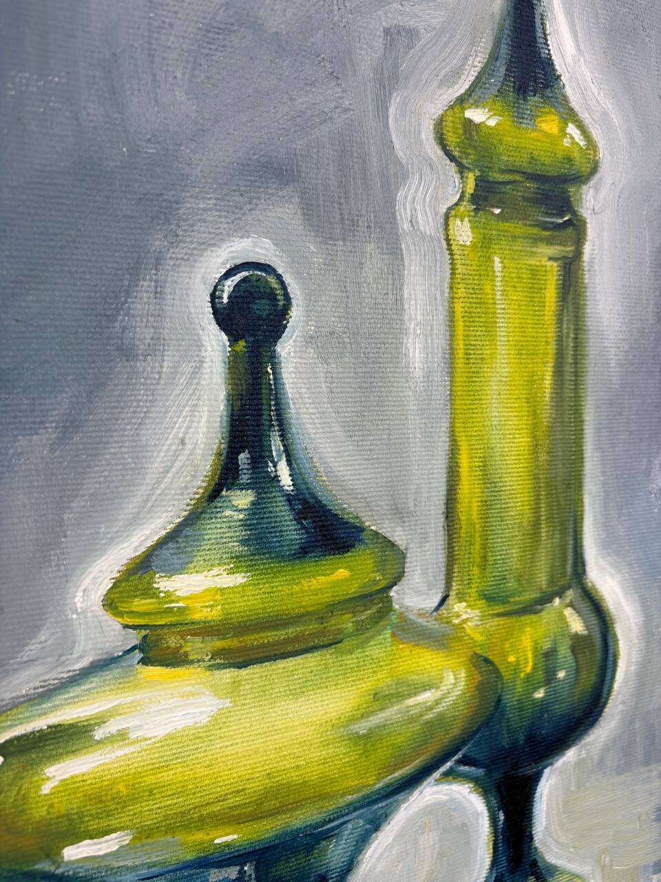Still life with green vessels - Olha Sharafanenko 3