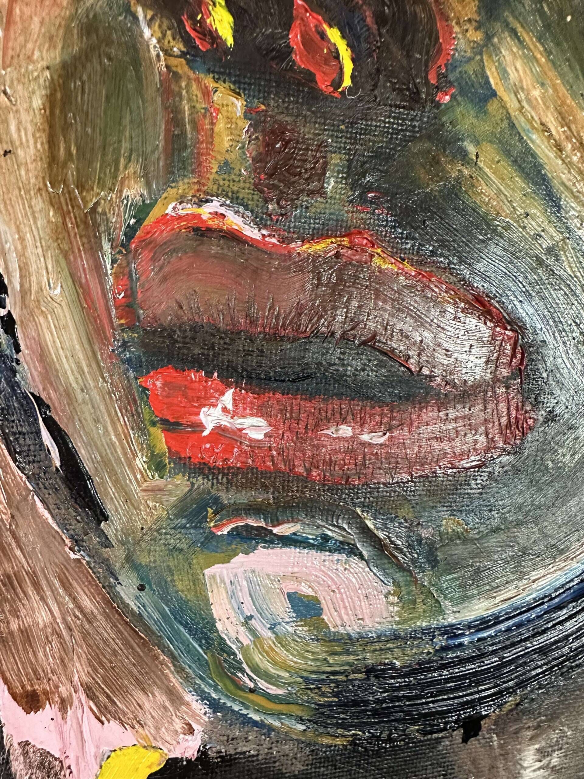 abstract portrait with white & yellow stripes - Martin Collmann 5