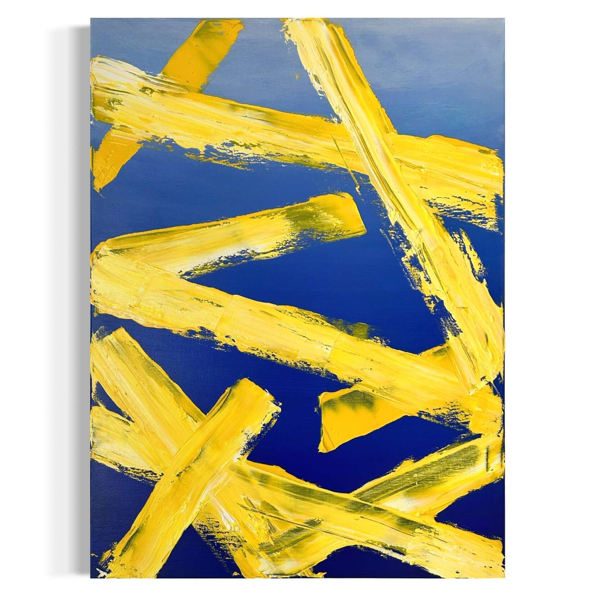 Yellow and Blue Abstract  - Leonel Perez 2