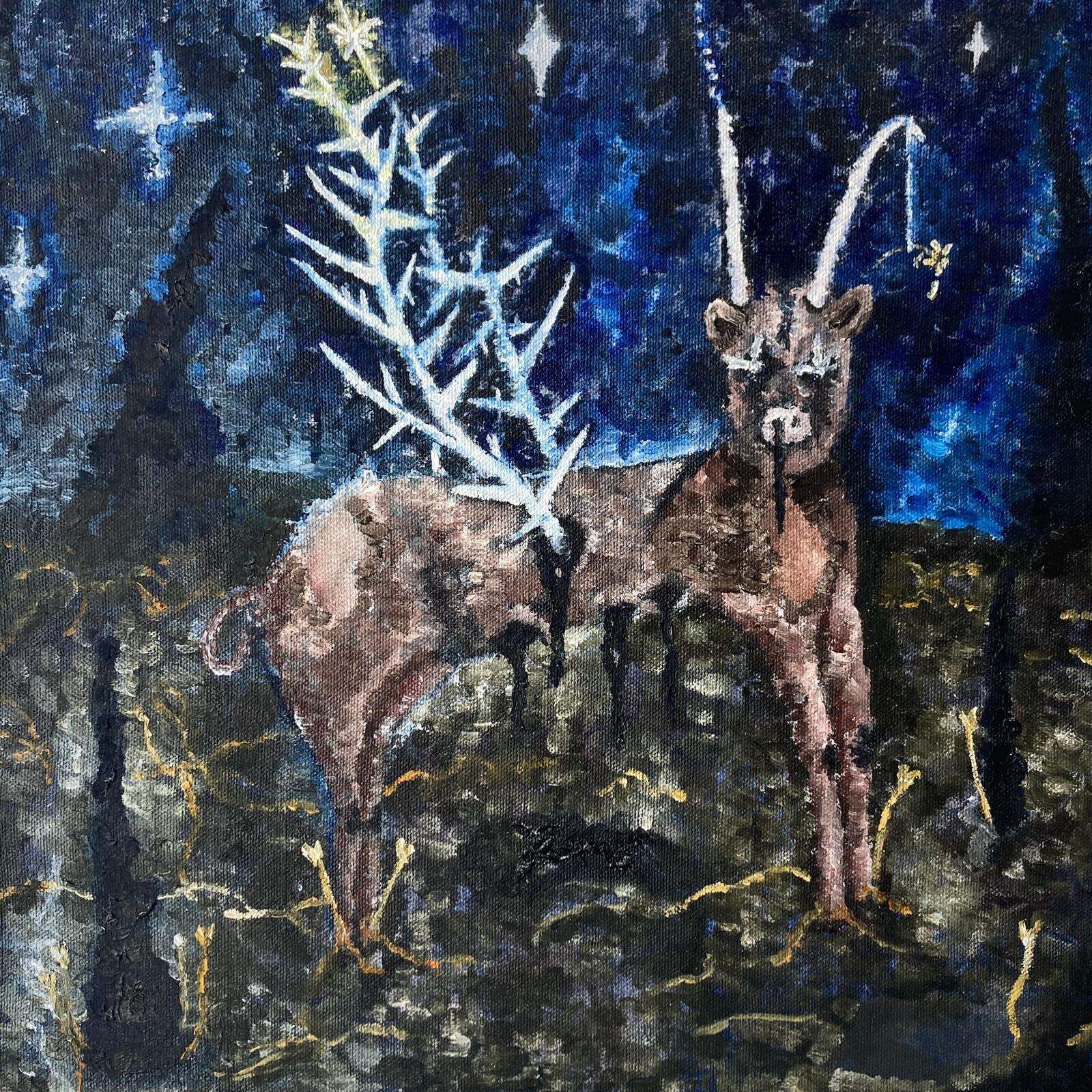 Kuh unter Sternenhimmel - Michaela Jank 5