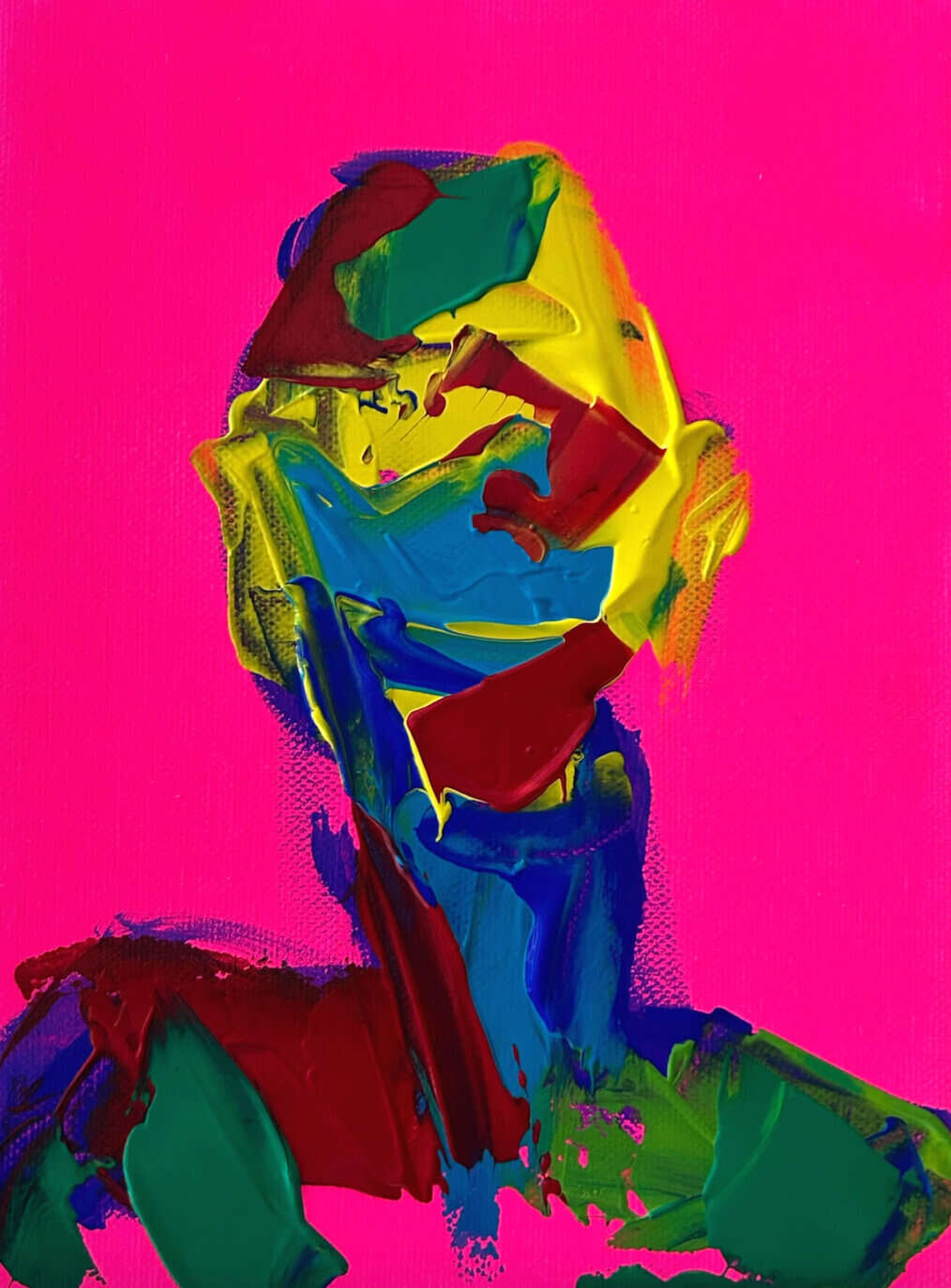 Color Portrait Acryl Magenta - Leonel Perez 1