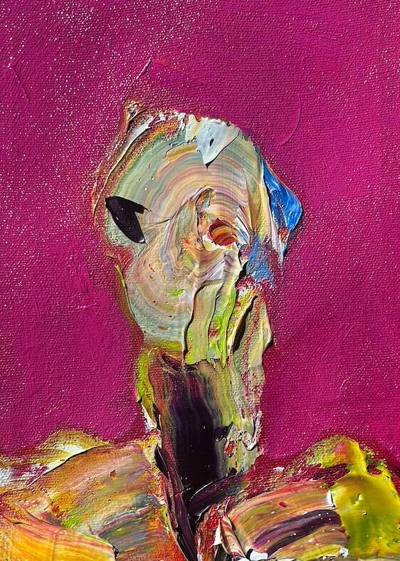 Abstraktes Portrait in Pink III - Leonel Perez 1