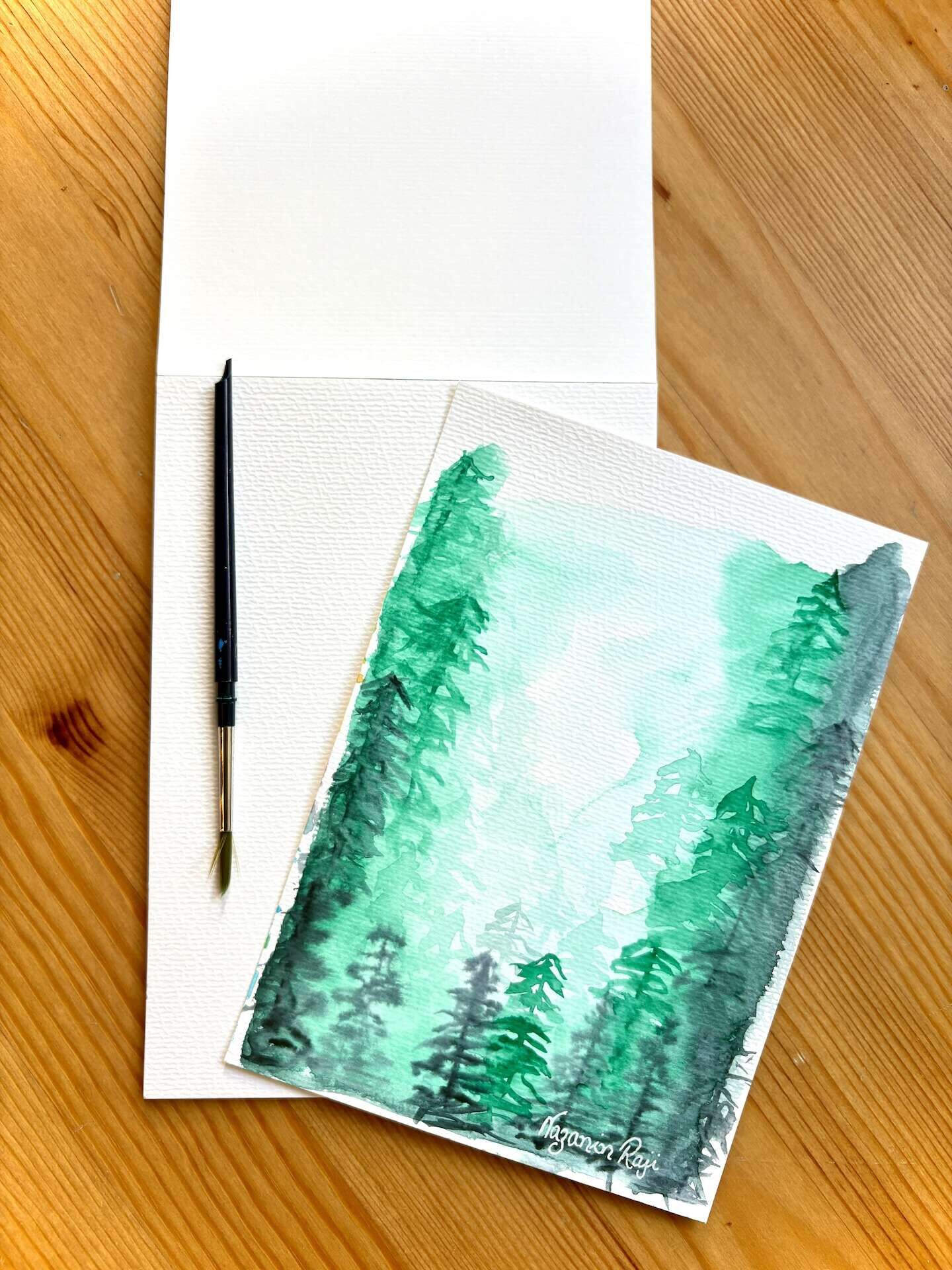 Waldstudie im Nebel - Nazanin Raji 2