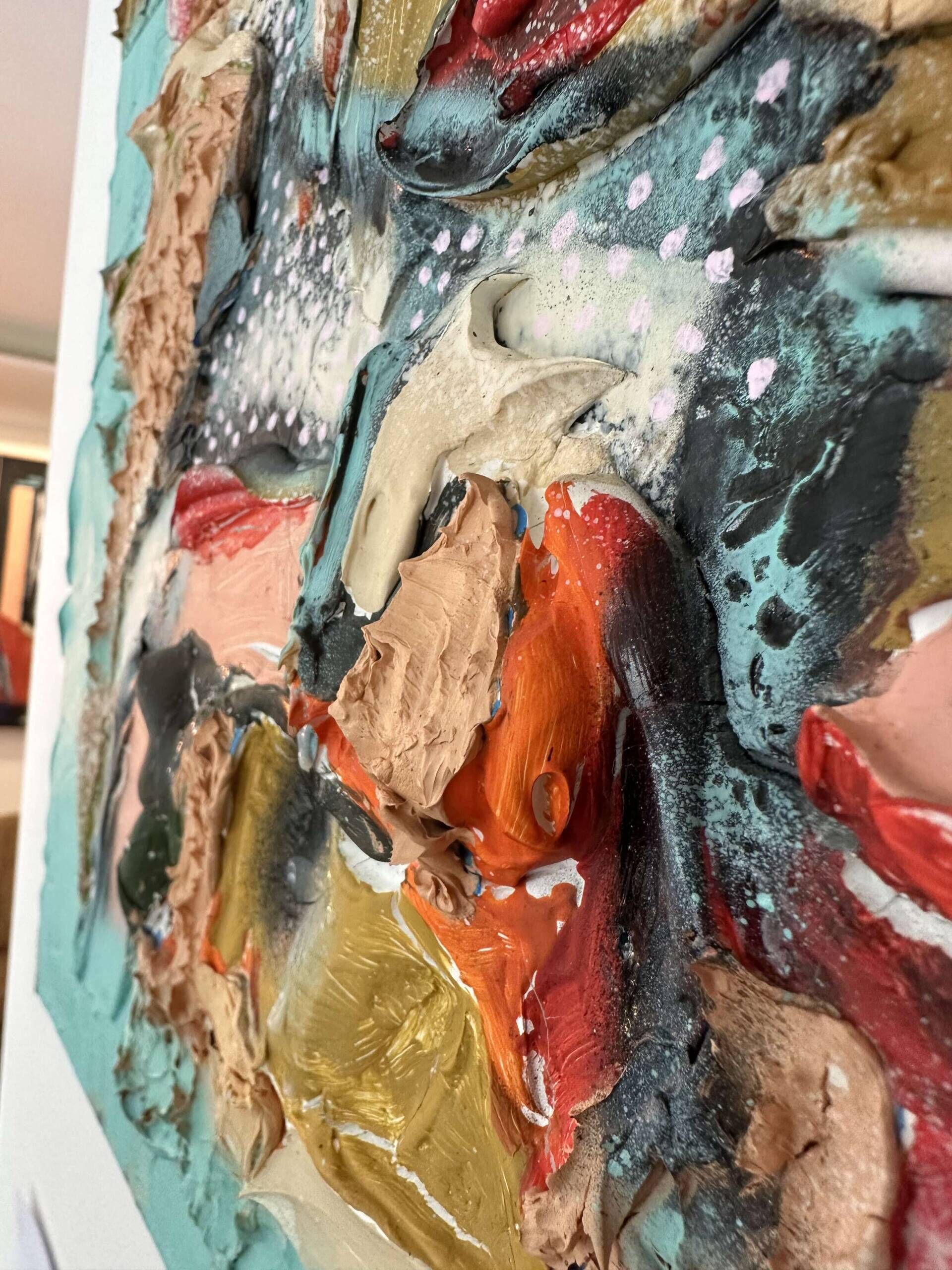 abstract face with yellow circles - Martin Collmann 4