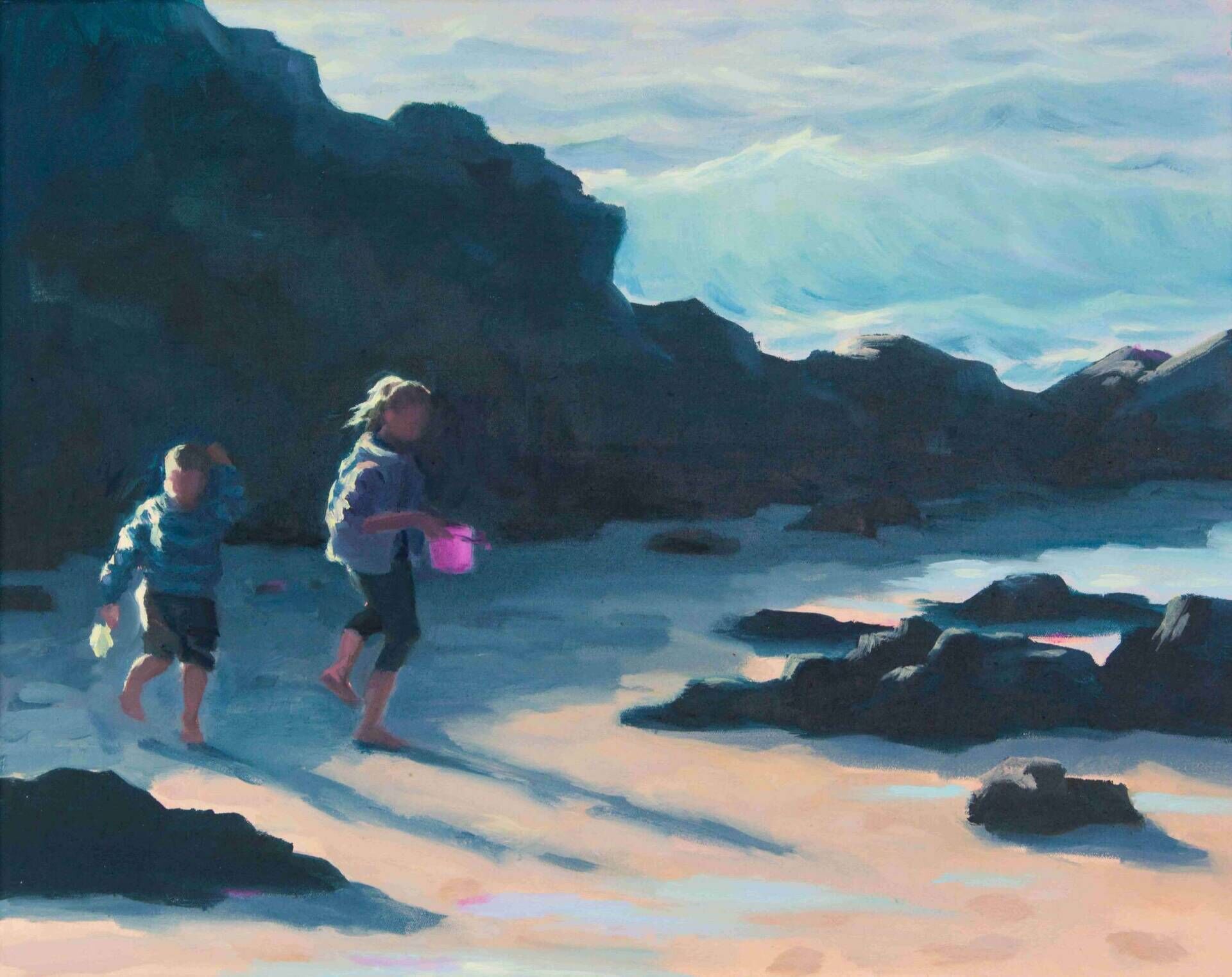 Geschwister am Strand von Liencres - Janna Schnoor 1