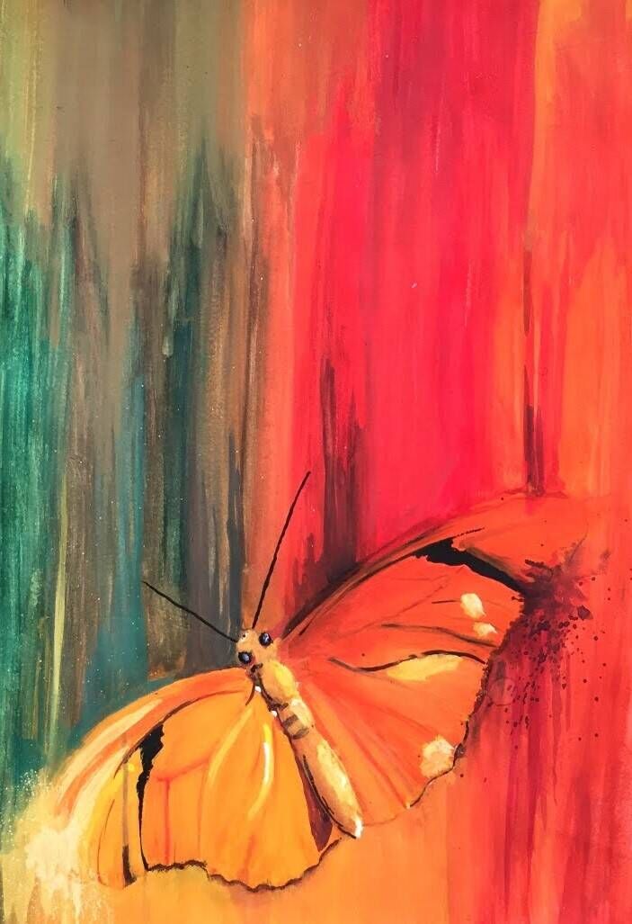 orange butterfly 