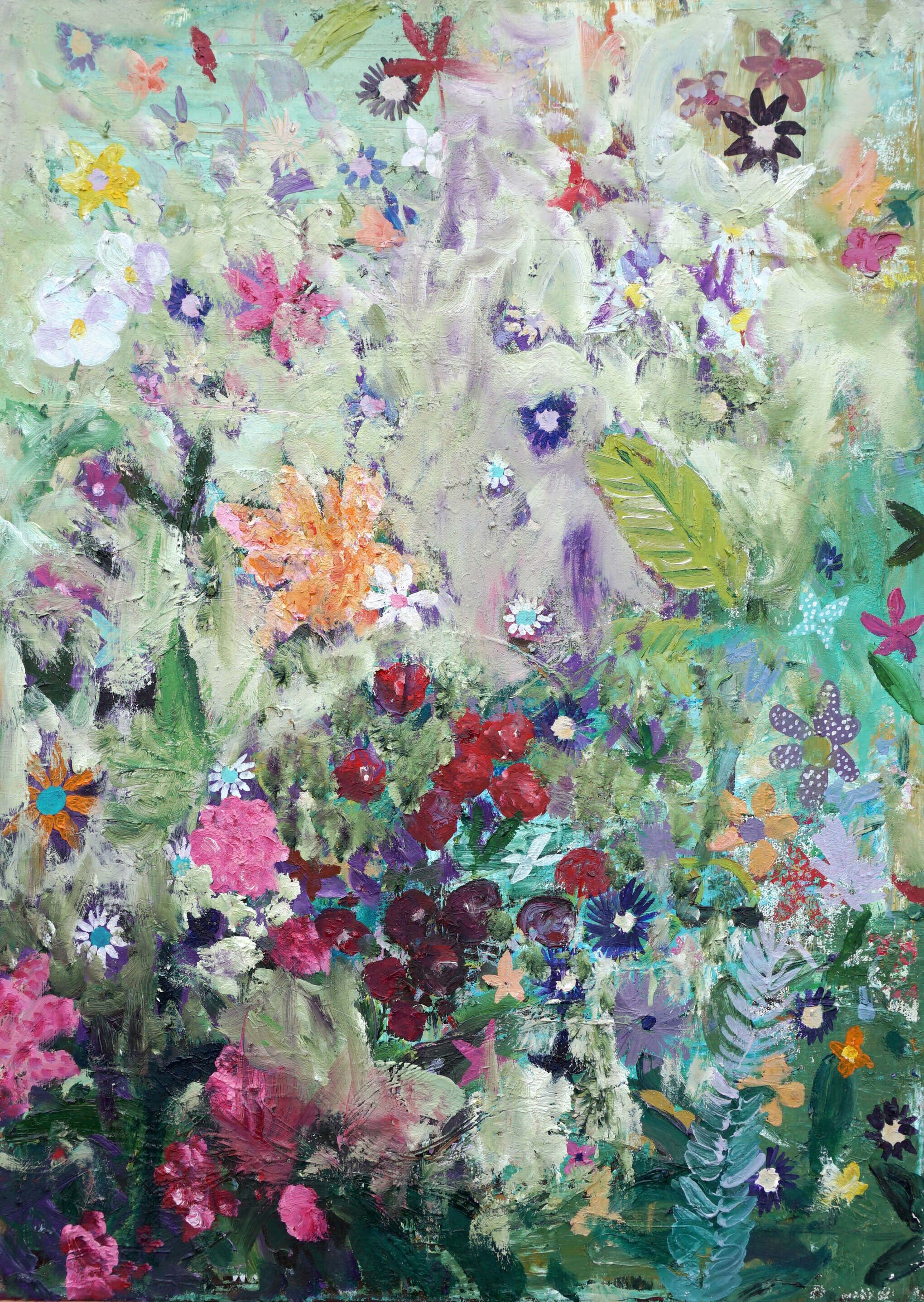 Abstraktes Bild mit Blumen - Christian Herzig 1