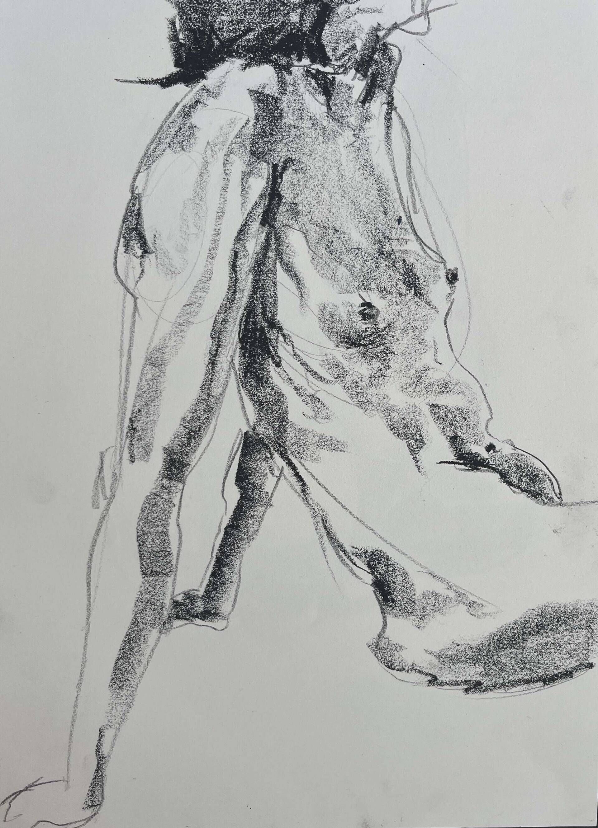 Weiblicher Akt aufgestützt - Leon Tho Barwig 1