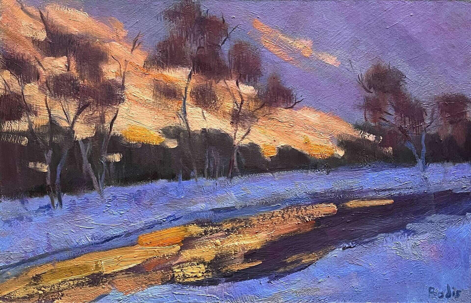 Winter evening - Bohdan  Dobrivskyi  1