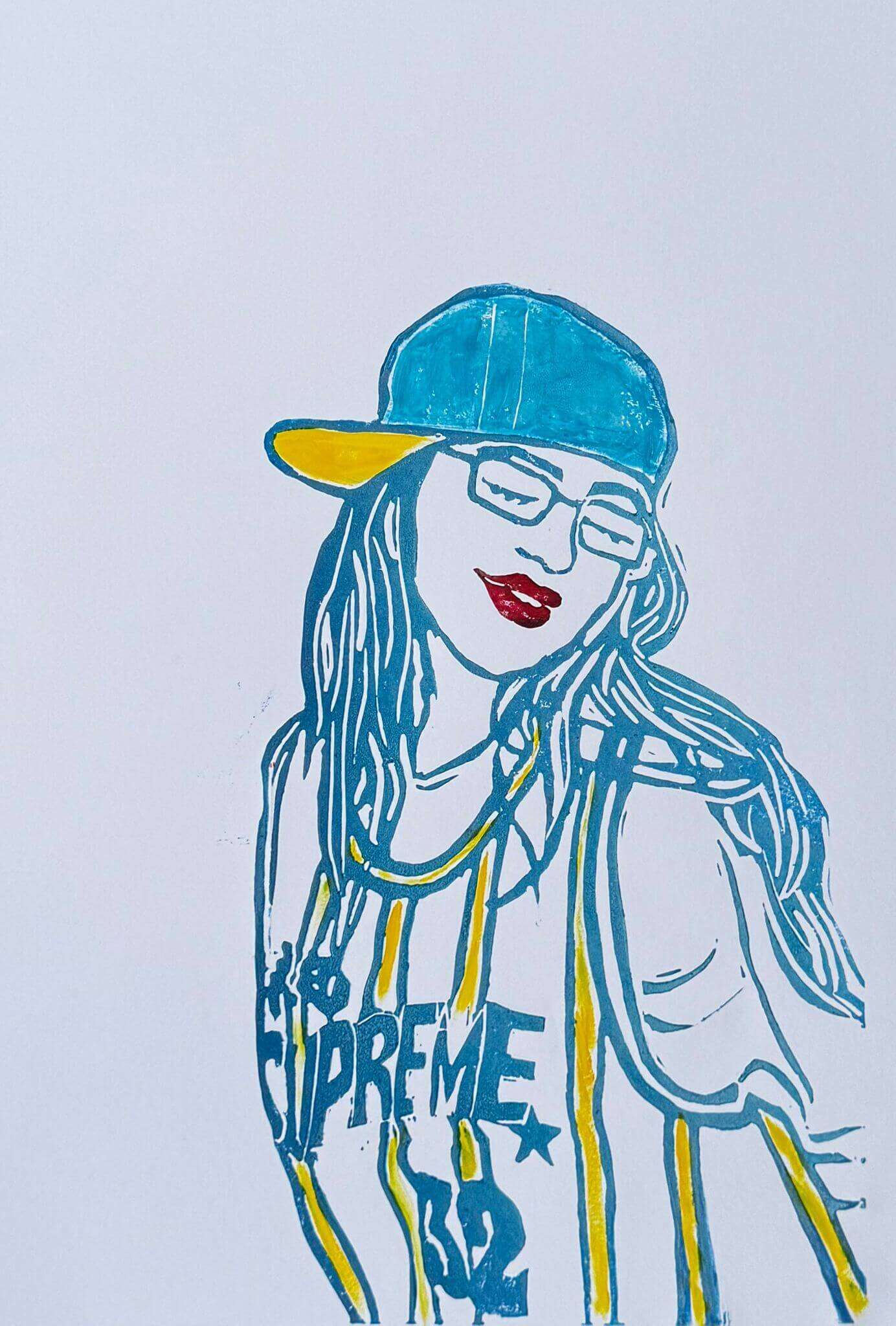 BILLY II LInolschnitt - Sybille Stein 1