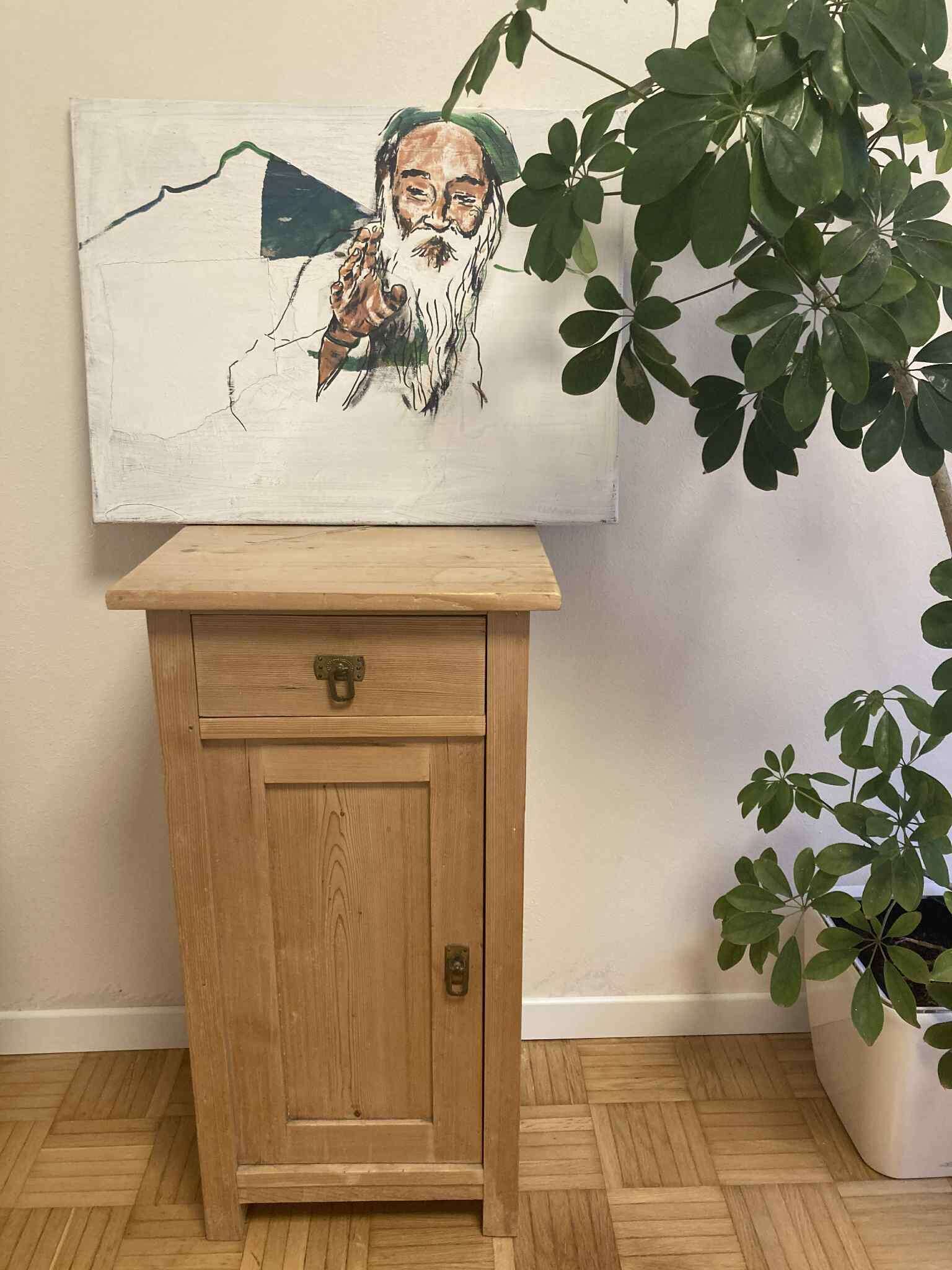 Yogi Ramsuratkumar vor Arunachala - Kim Helbig 1