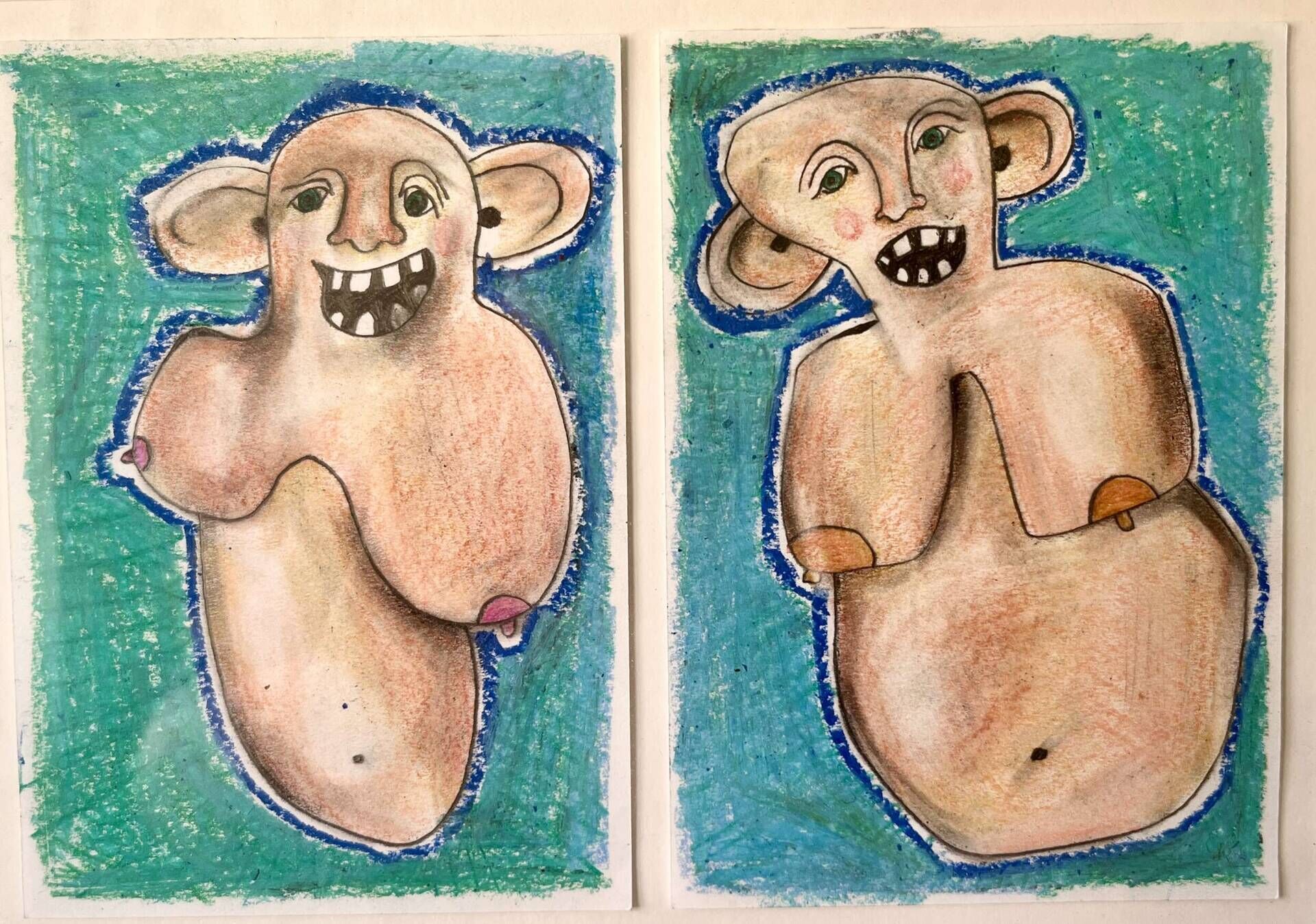 Serie 1 "Nach guck doch mal ...", zwei ... auf Türkis - Lara Burgmann 4