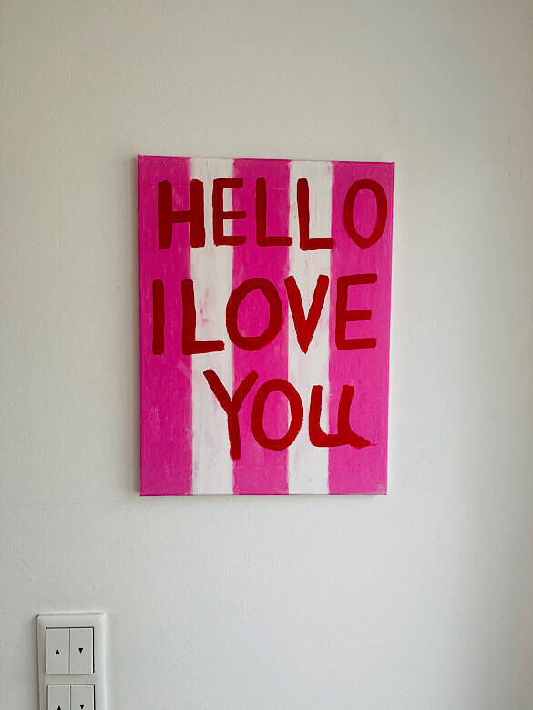 HELLO I LOVE YOU PINK - Sara von Meer 1