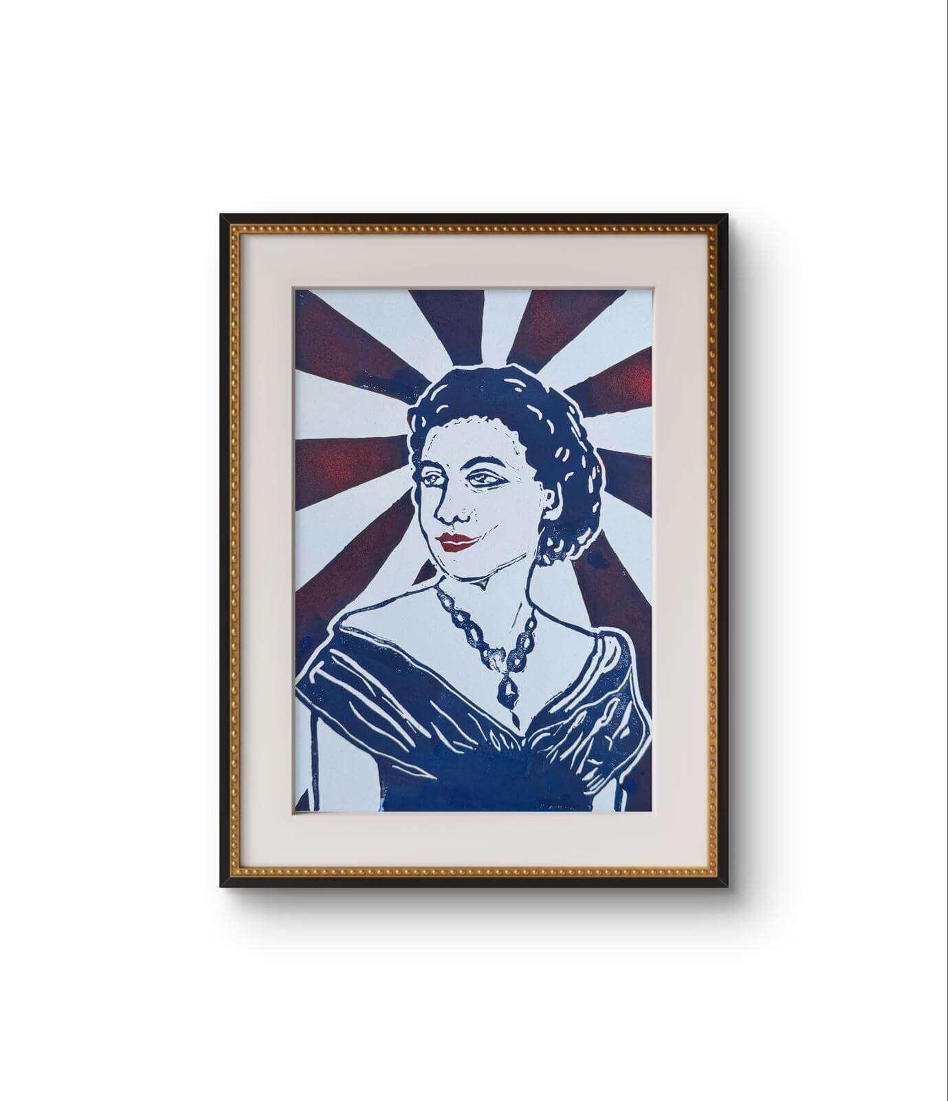 QUEENY I Linolschnitt - Sybille Stein 4