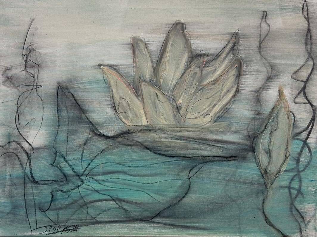 Last Waterlilies in the goldenSummer 1 - Martina  Schepperle  1