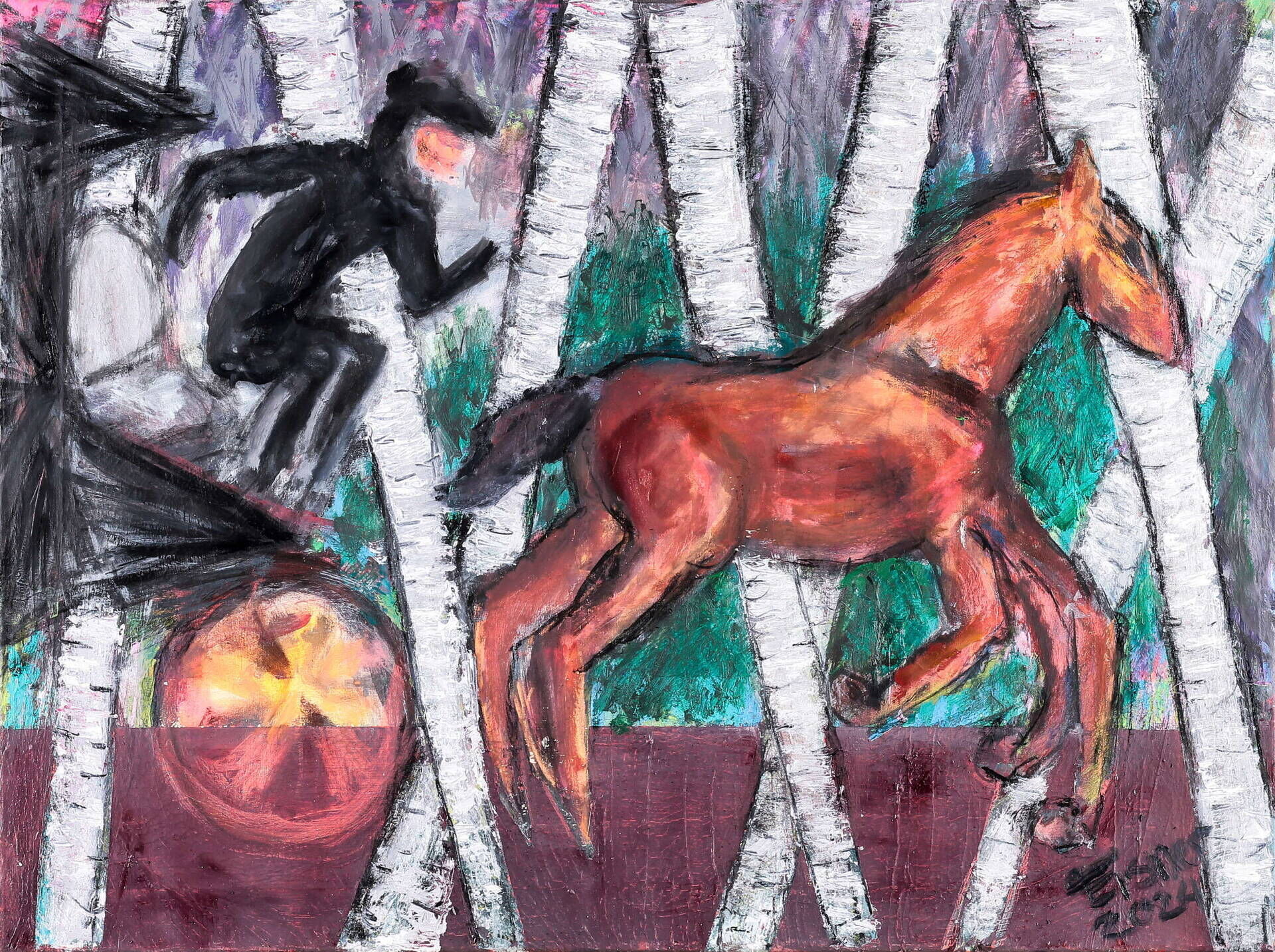 »Kapriziöse Pferde – Birkenwald« - Alexej Eisner 1