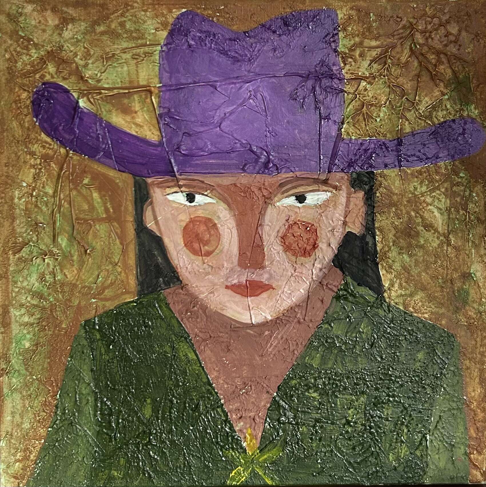 Frau mit violettem Hut - Ana Carmona Hernandez 1