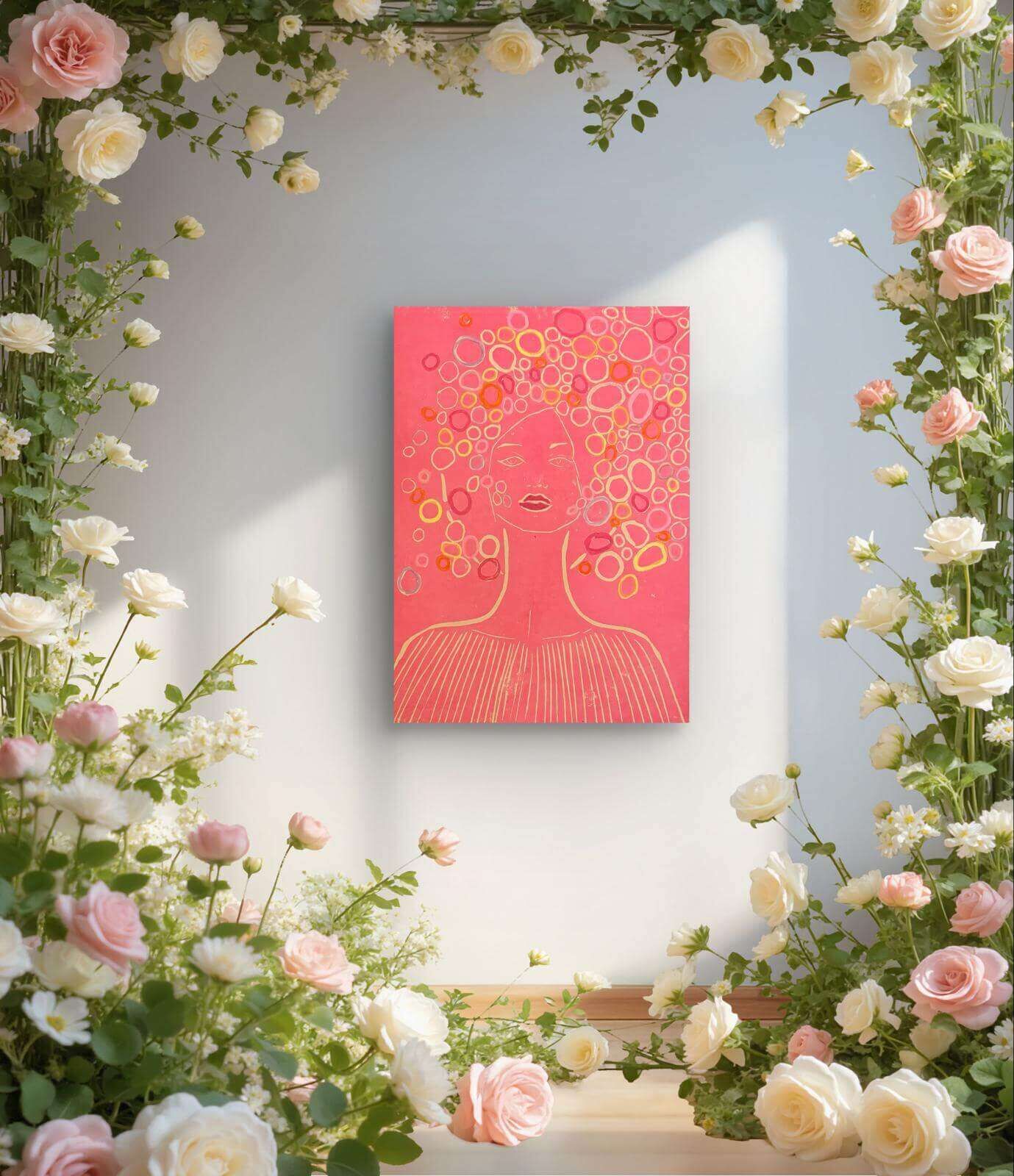 LILITH Pink Linolschnitt - Sybille Stein LILITH Pink Linolschnitt - Sybille Stein 3