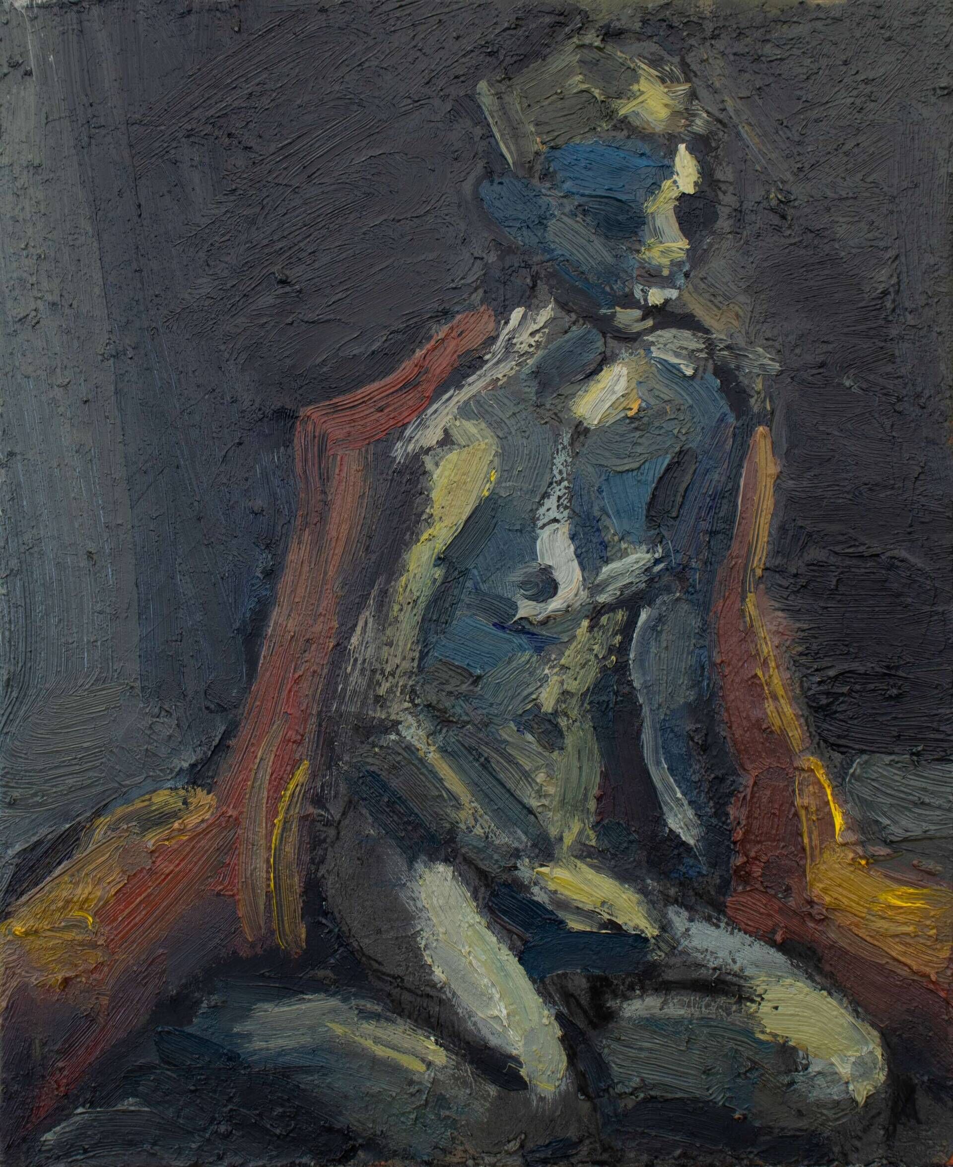 Sitting nude with blanket - Quang Minh Tran 3