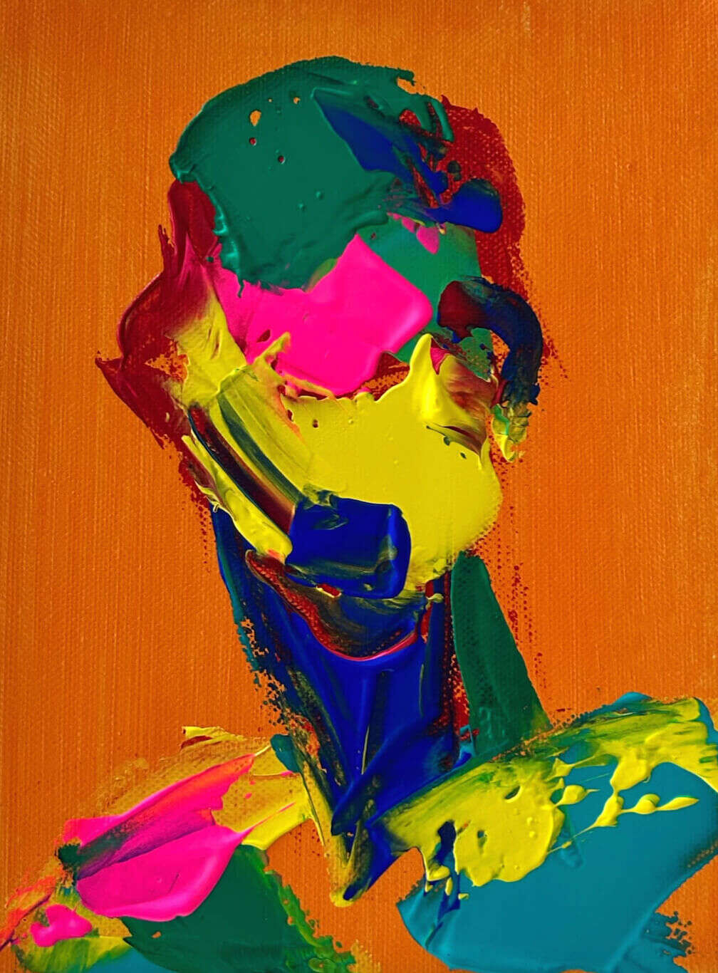 Color Portrait Acryl Orange - Leonel Perez 1