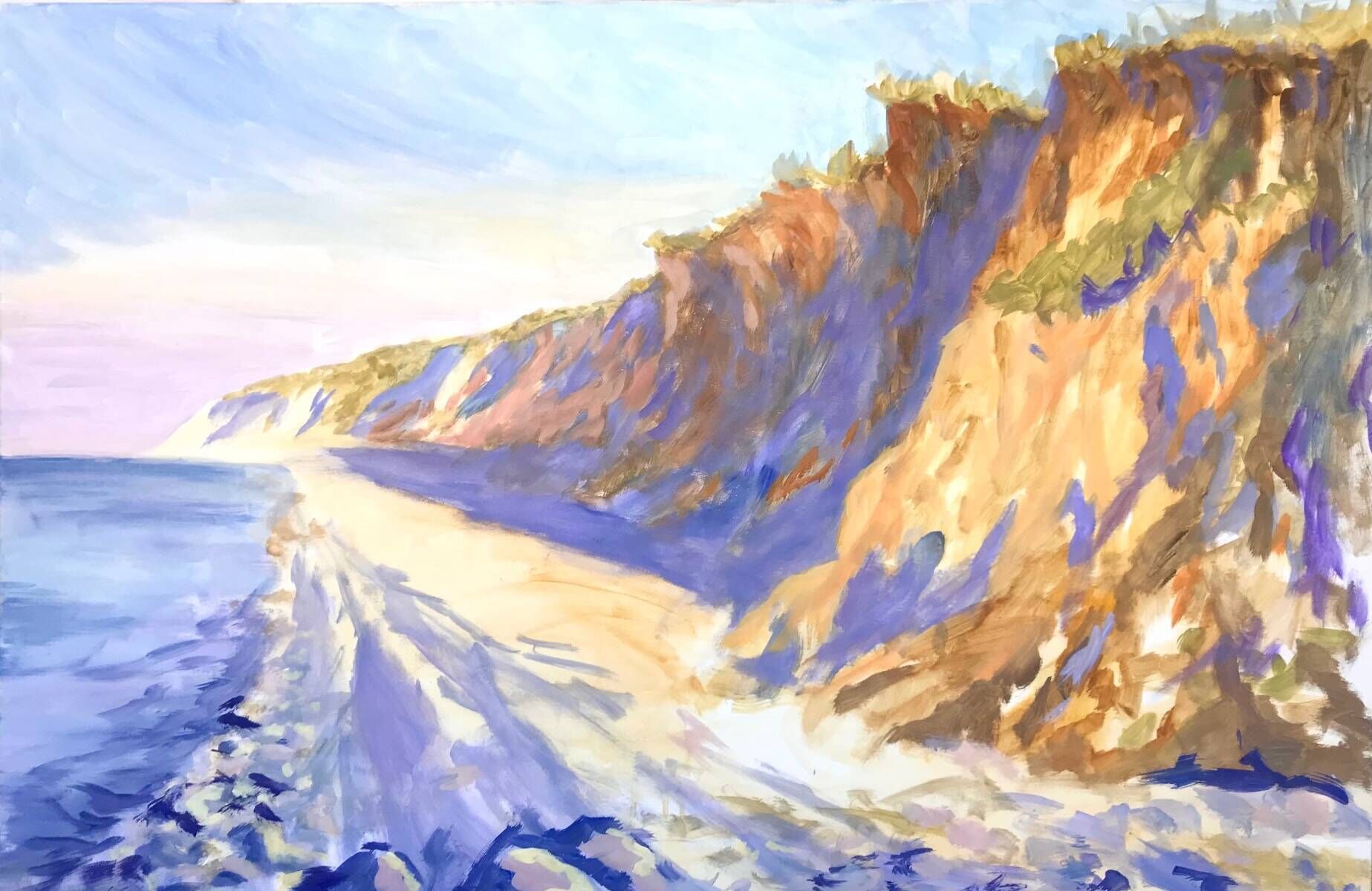 Steilküste Stohl im Abendlicht