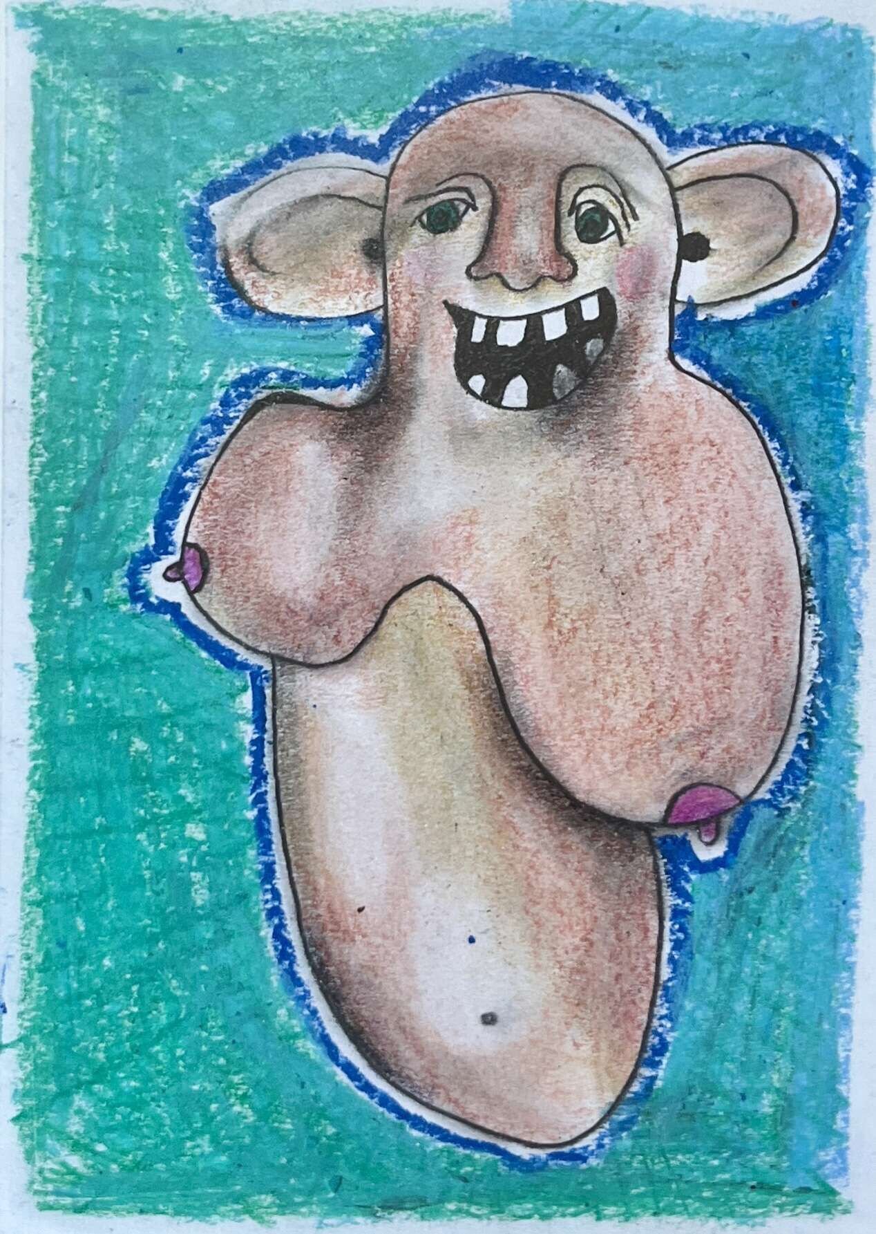 Serie 1 "Nach guck doch mal ...", zwei ... auf Türkis - Lara Burgmann 1