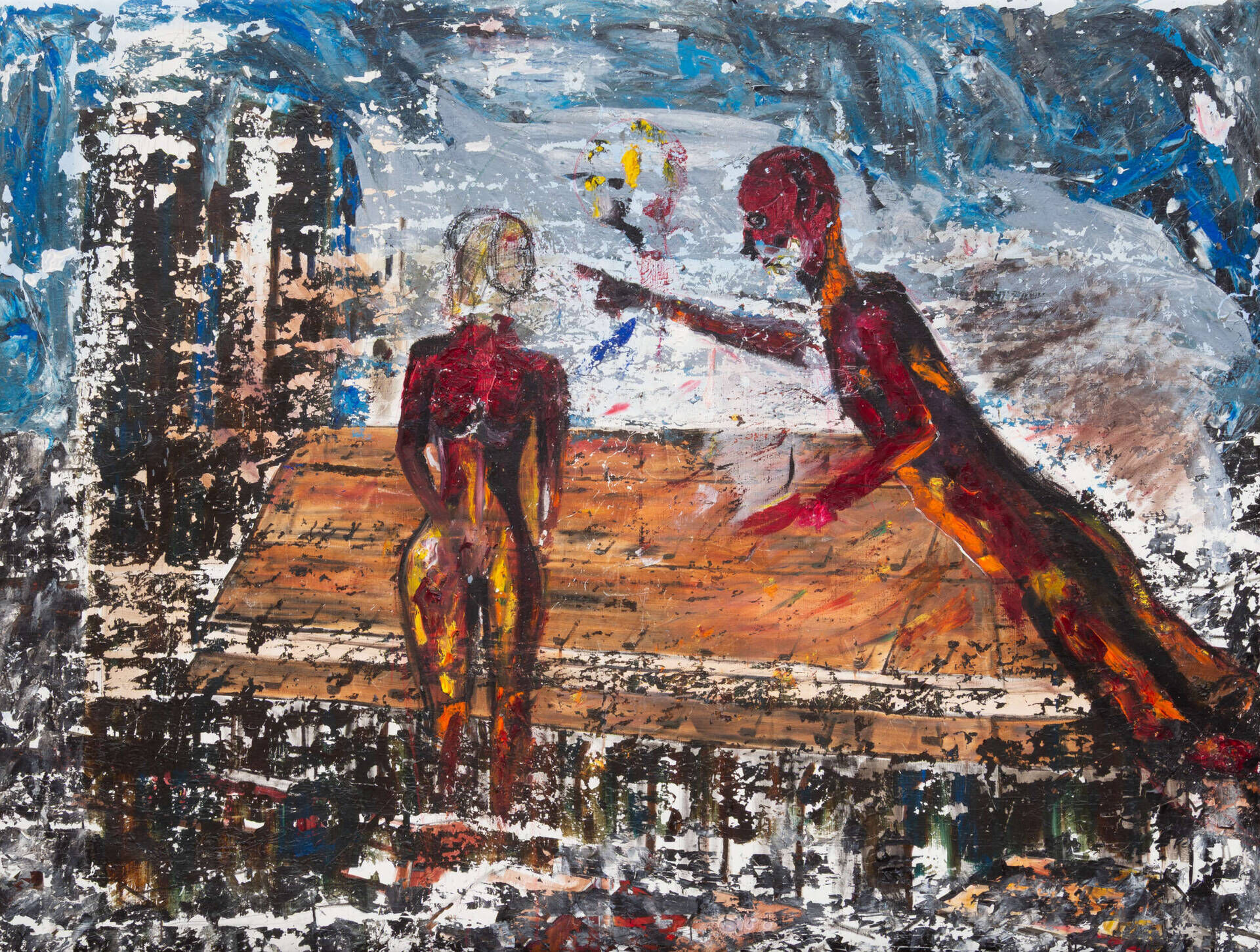 Kirche mit Figure - Leonhard Mihm 1