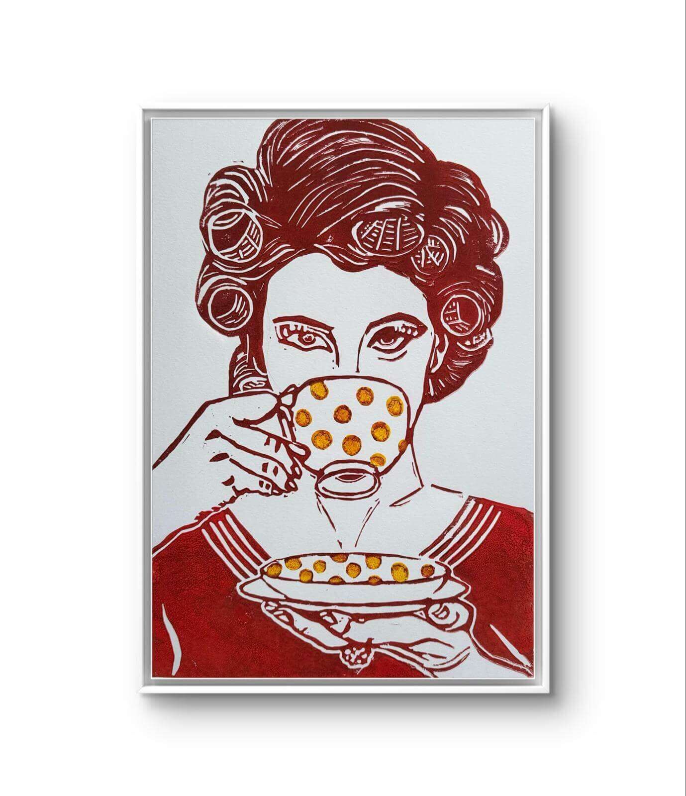 COFFETIME 02 Linolschnitt - Sybille Stein 3