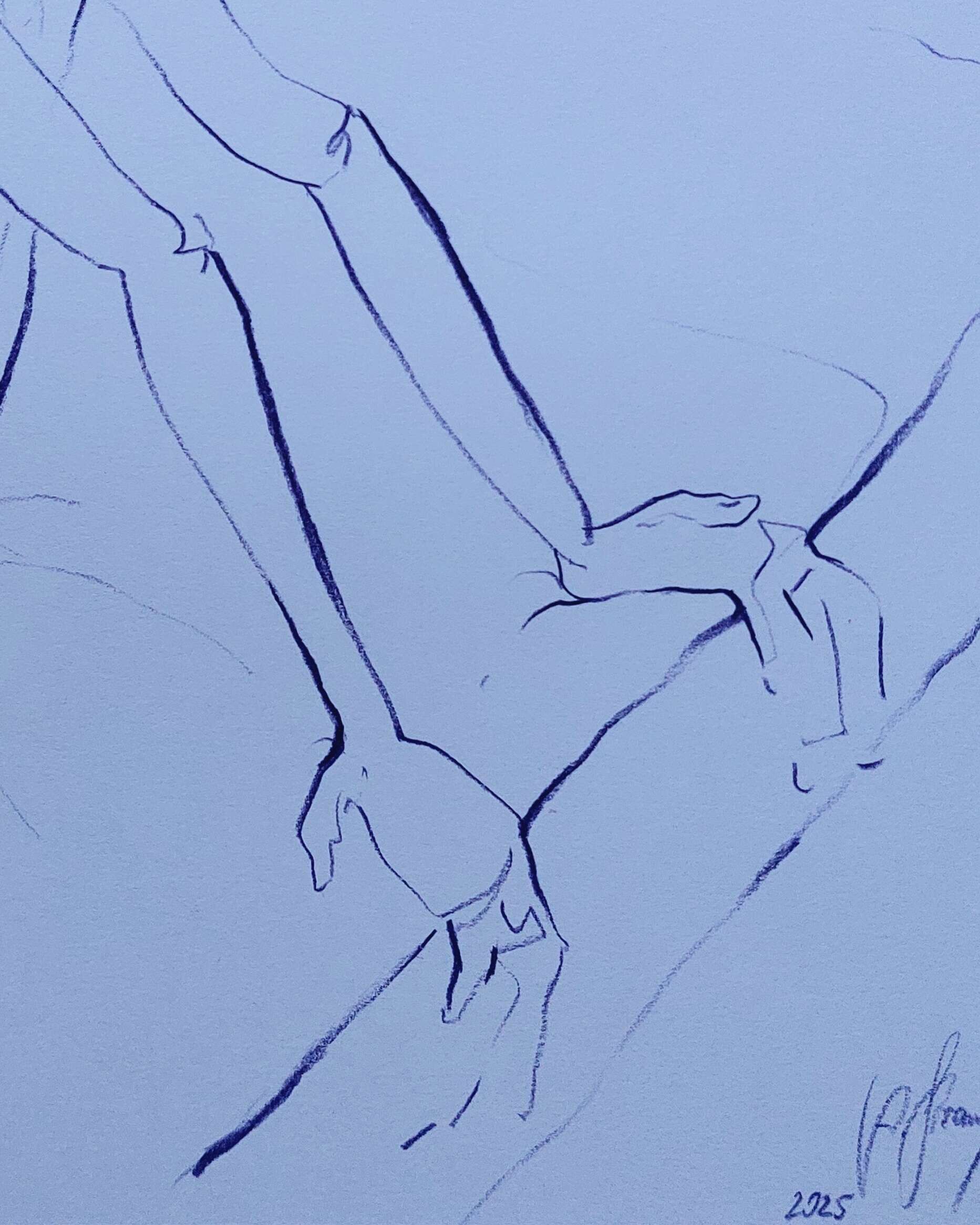 Frauenakt auf Matratze sitzend - Alexander Straub 2