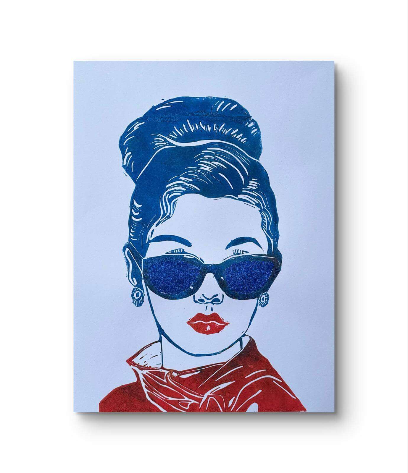  THE COOL GIRL 01 Linolschnitt - Sybille Stein 2