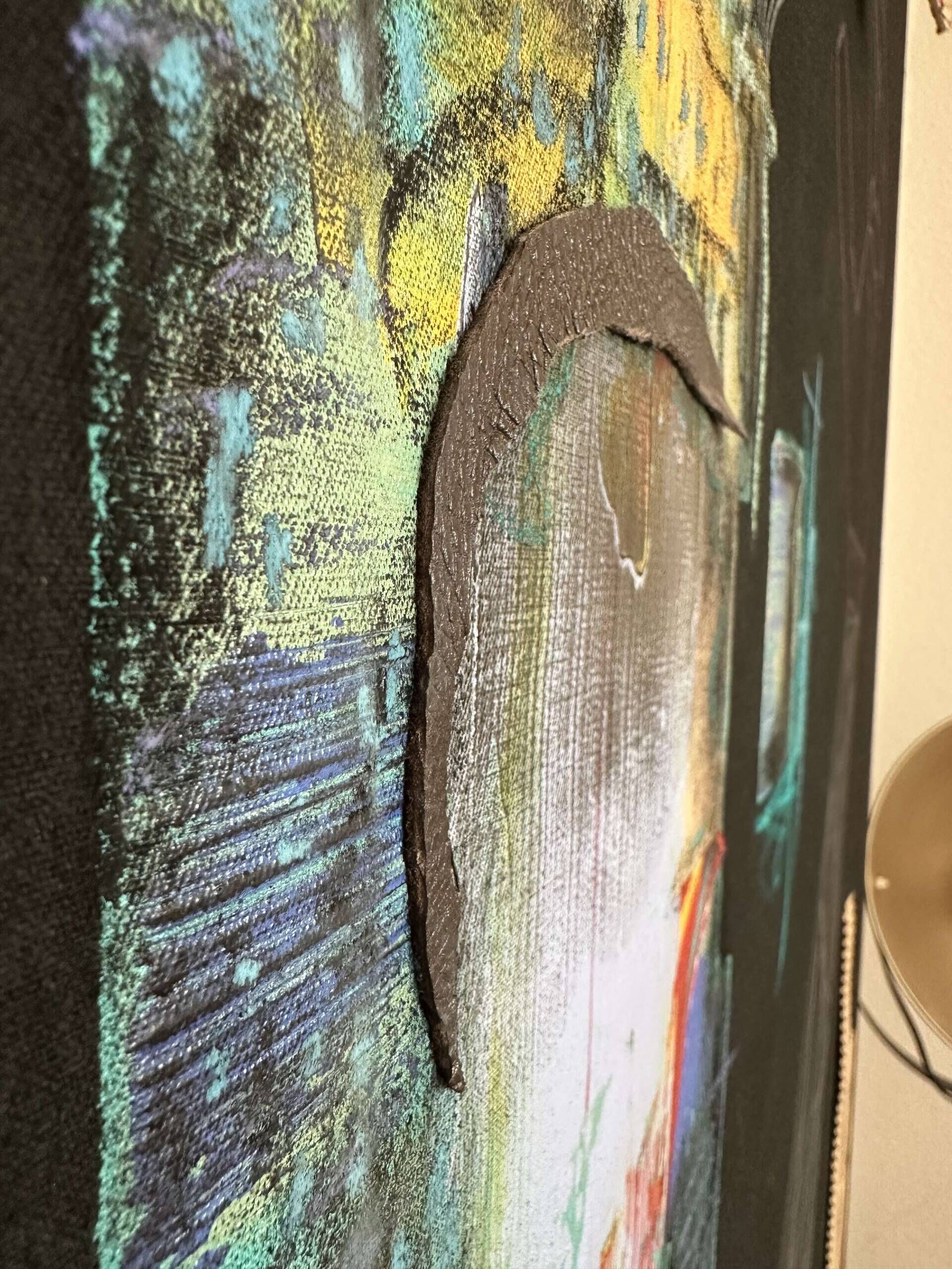 abstract portrait in front of black with a hat - Martin Collmann 2