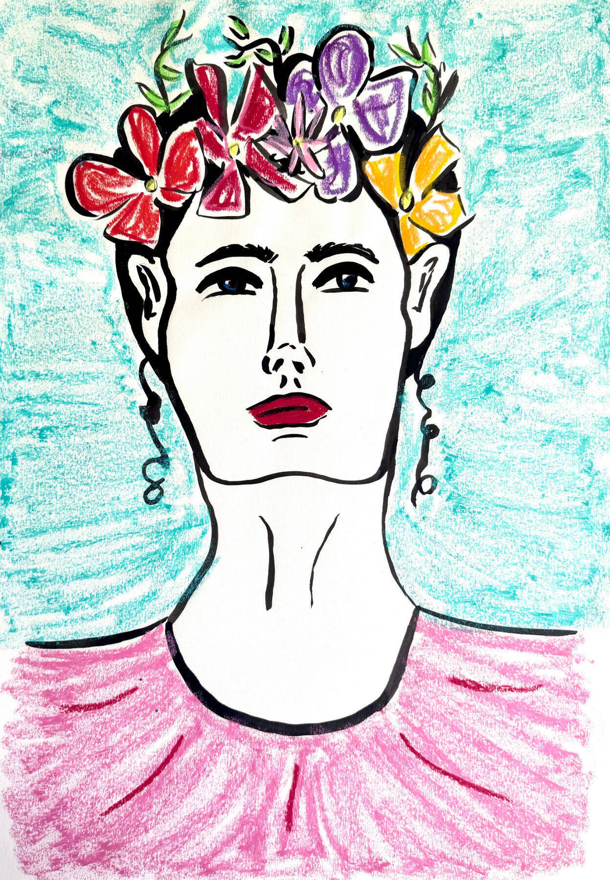 Woman with a flower crown - Pauline Prasser 1