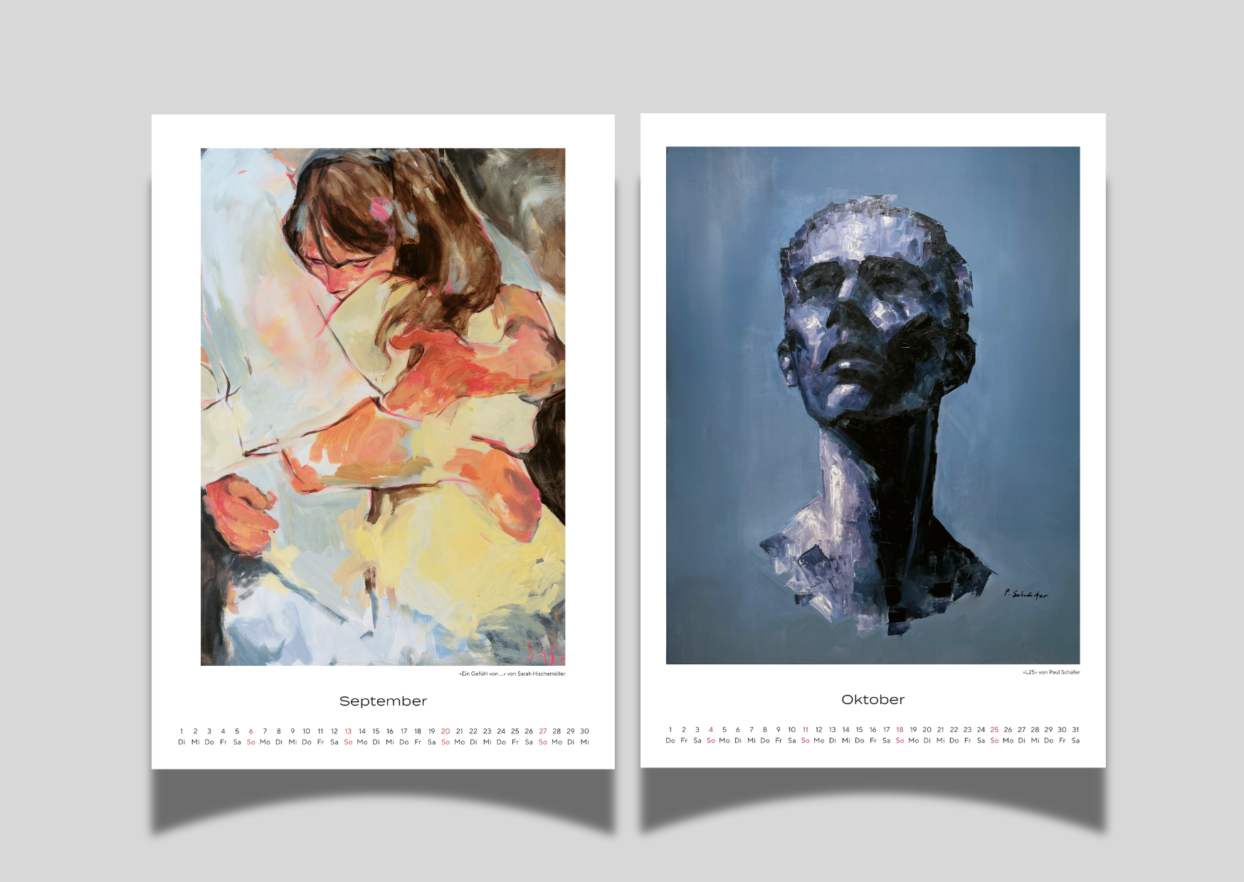 Kunstkalender 2026 A3 / A4 Hochformat 