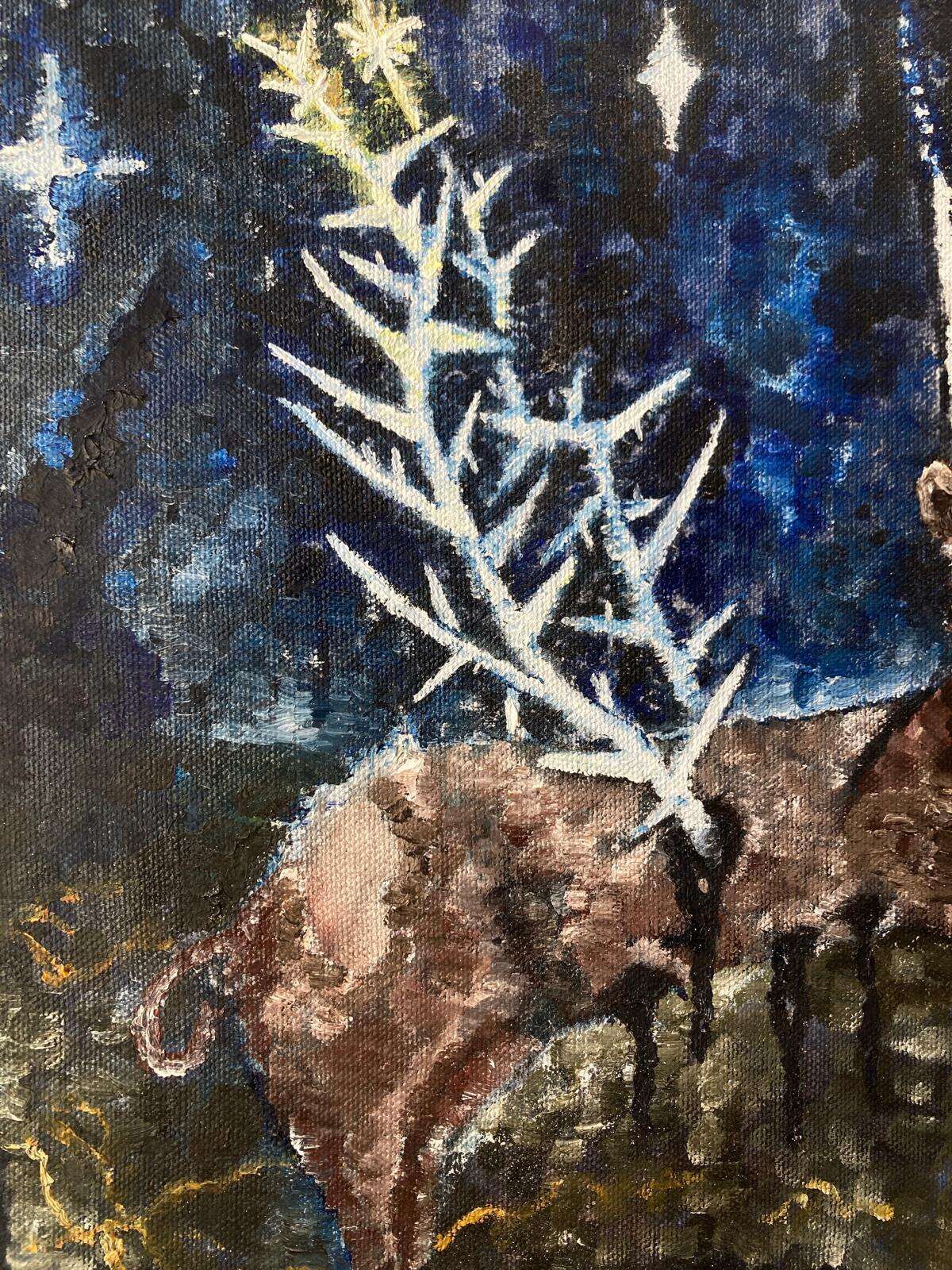 Kuh unter Sternenhimmel - Michaela Jank 2