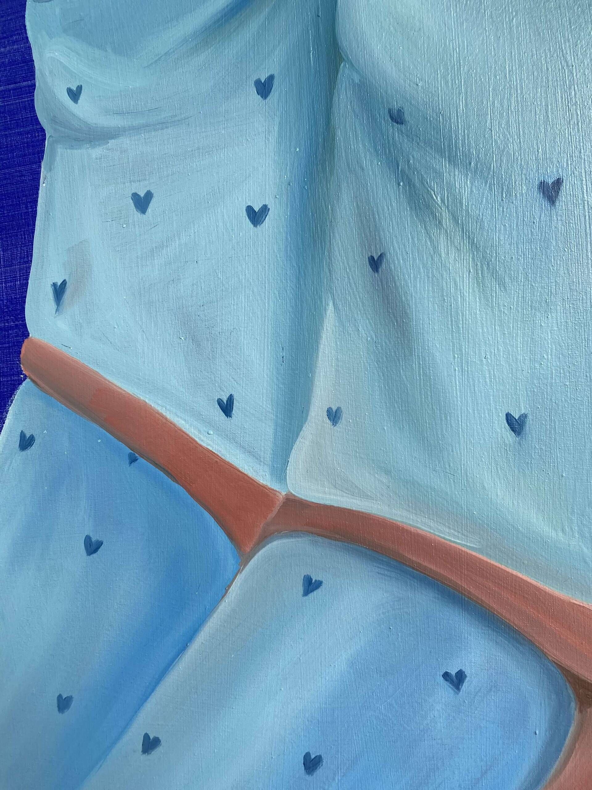 Blaue Söckchen mit mini Herzen - Mareike Groß 2