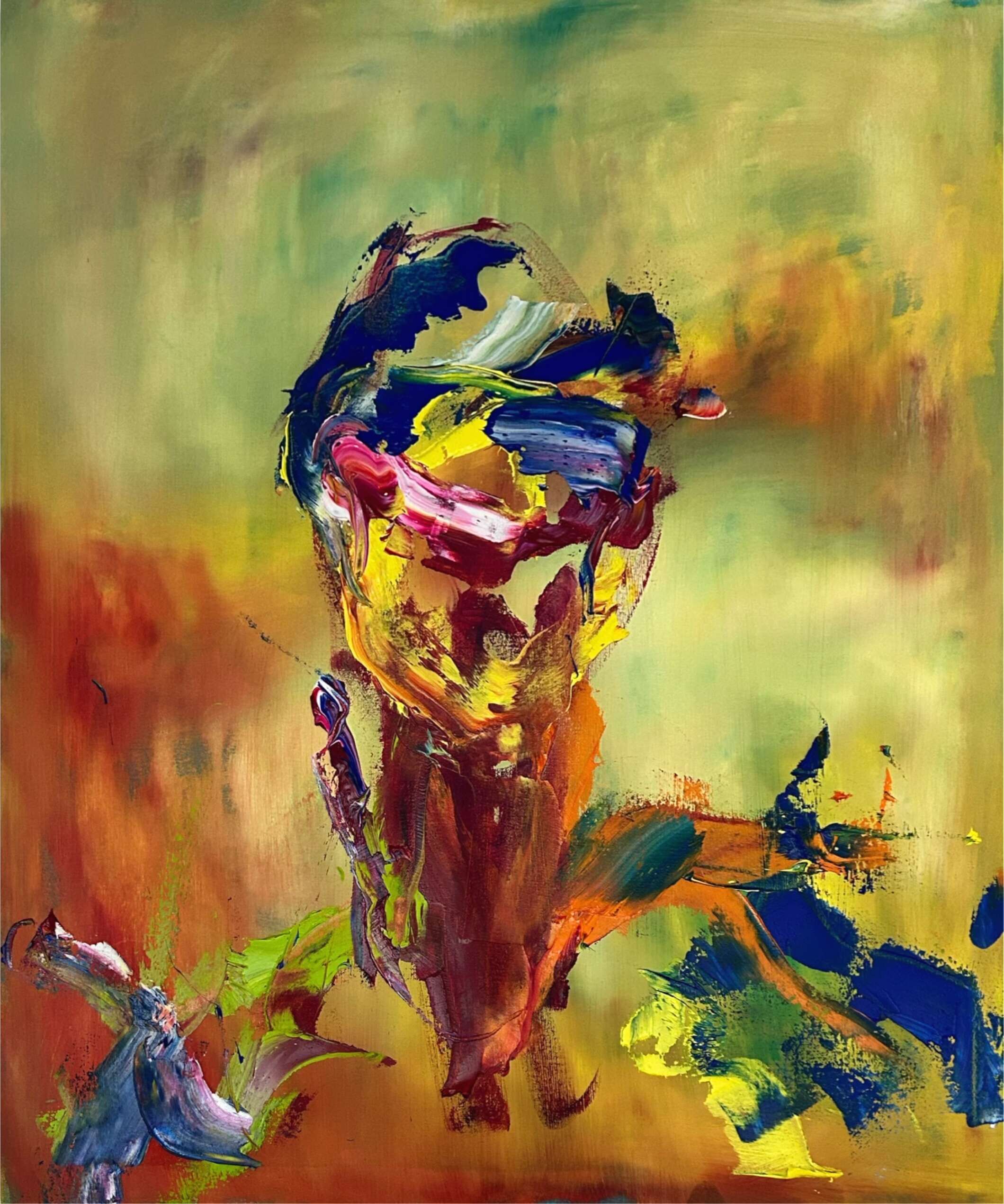 Distorted Portrait behind the Sky Yellow Ochre - Leonel Perez 1