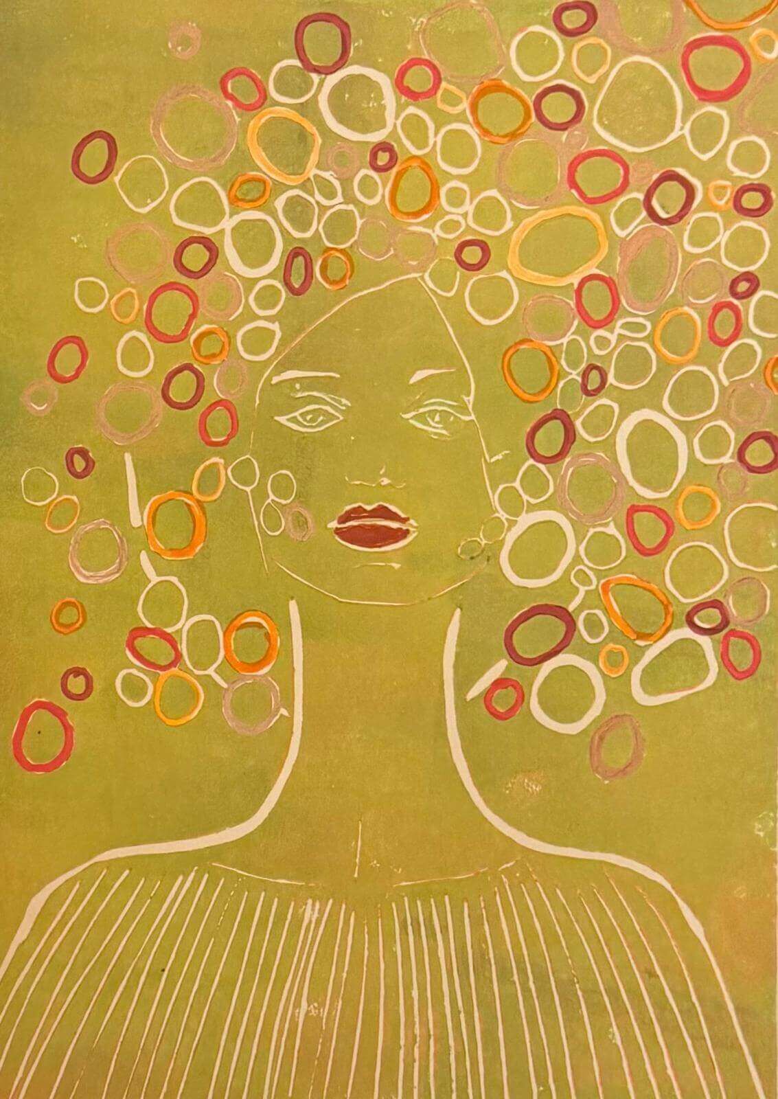 LILITH 11 Linolschnitt - Sybille Stein LILITH 11 Linolschnitt - Sybille Stein 1