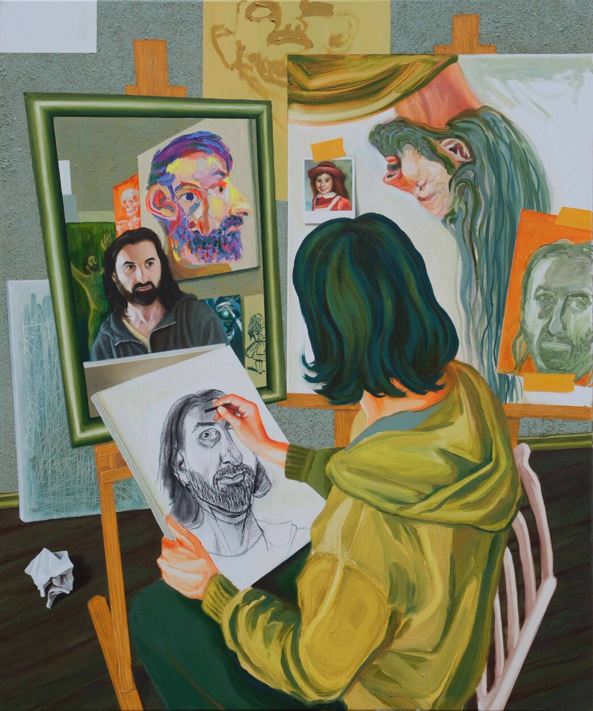 "Wer bist du?" fragte die Raupe und Alice eilte in ihr Atelier, um es herauszufinden - Christian Horras 1