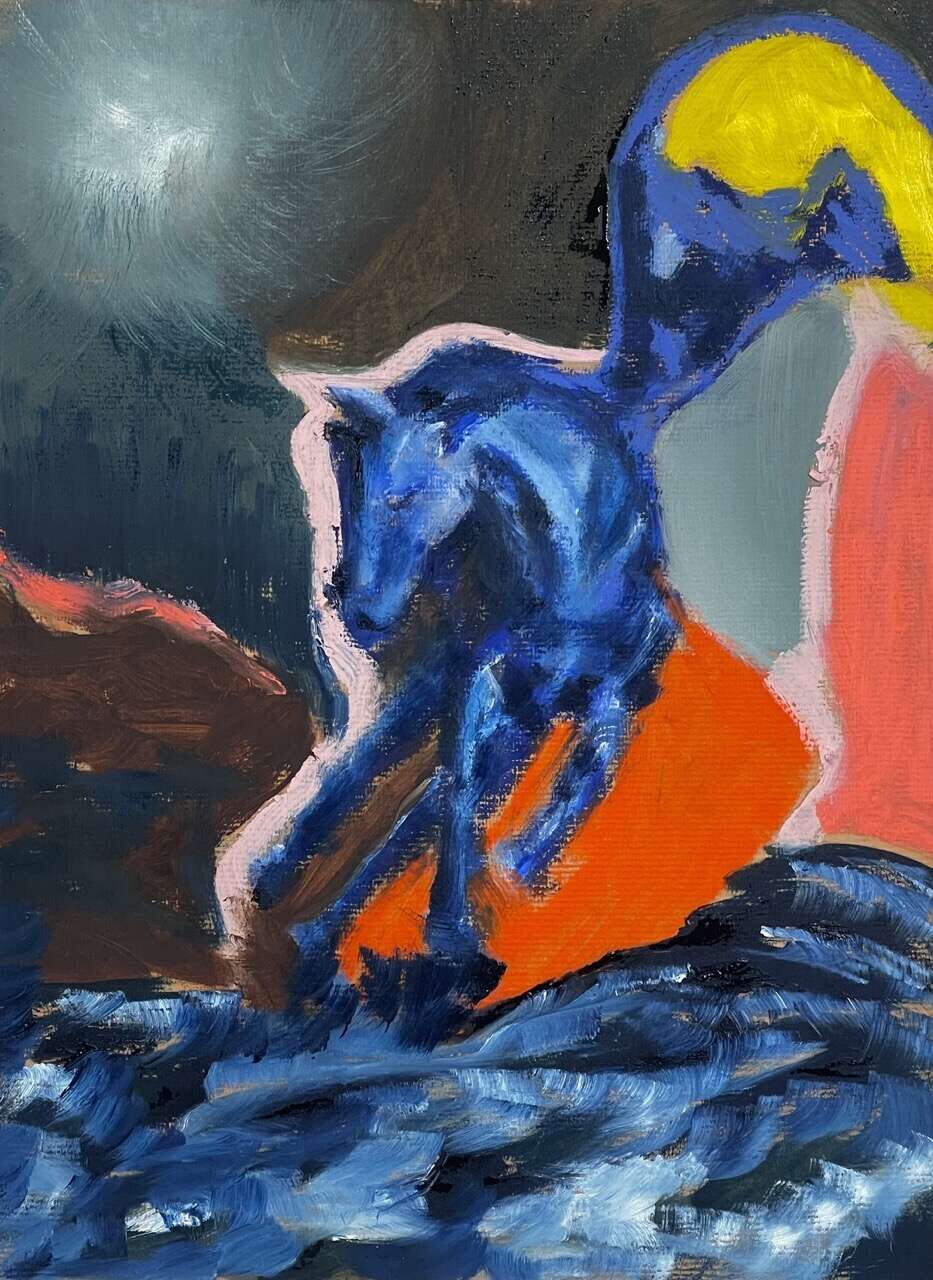 Mi caballo azul III - Juliana Gutiérrez Wiest 1