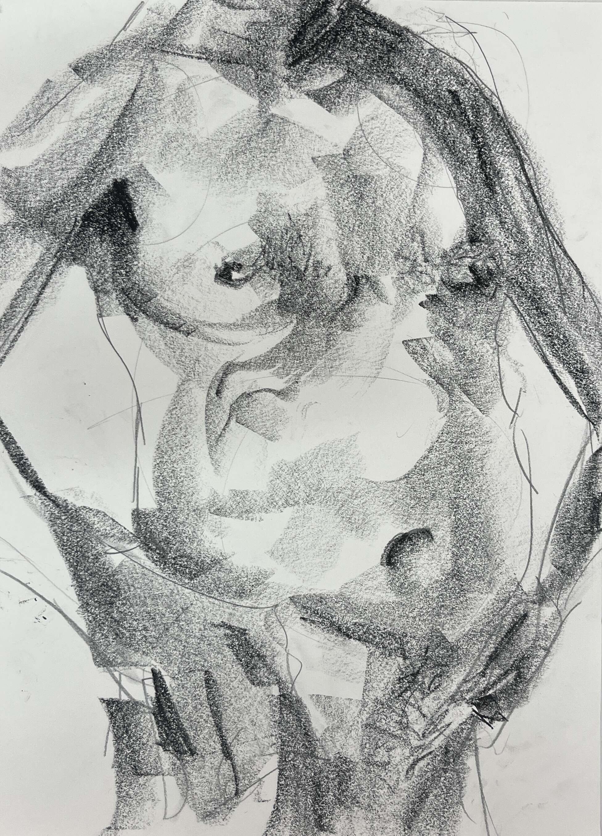 Männerakt mit Händen an der Hüfte - Leon Tho Barwig 1