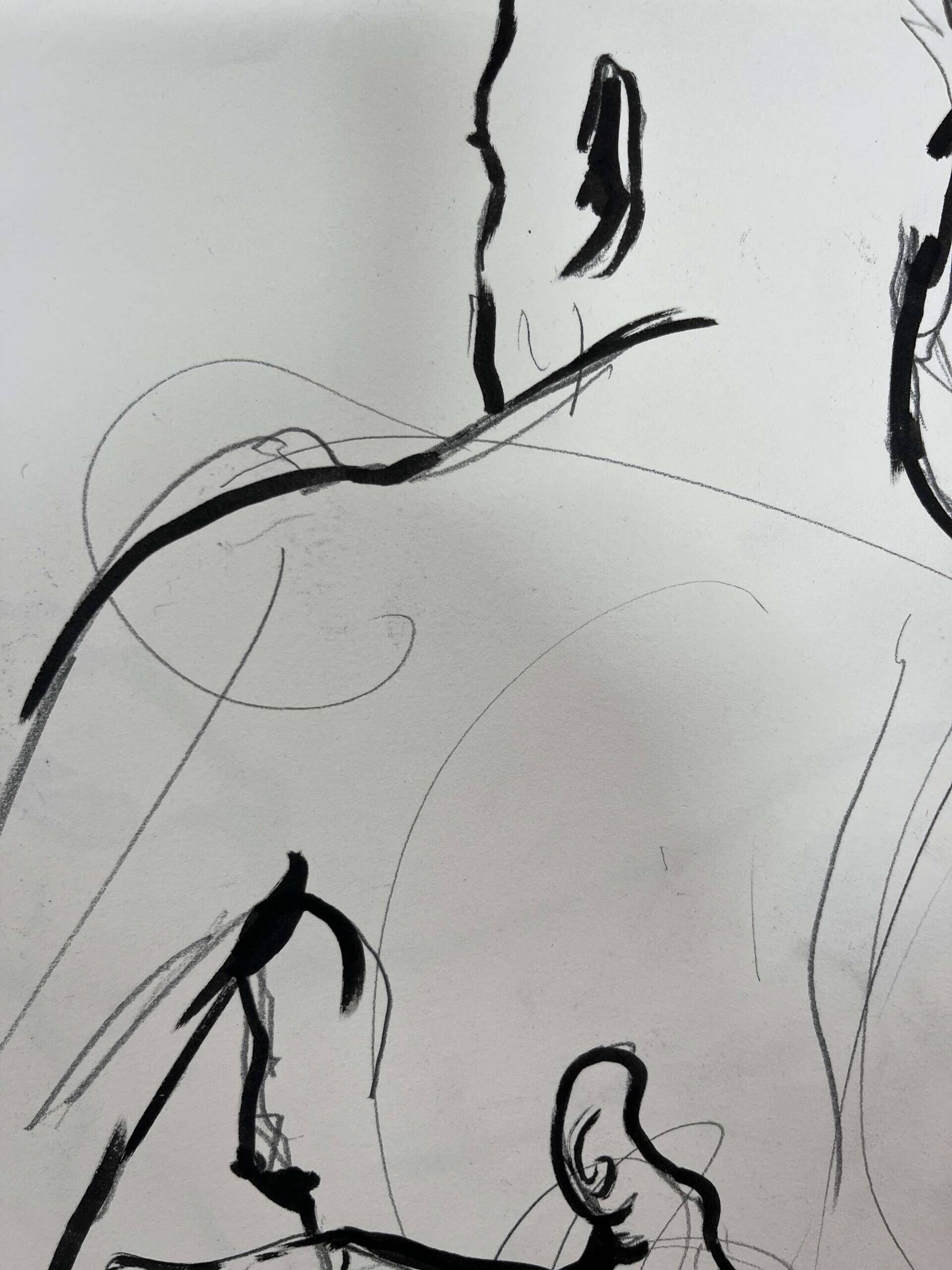 Männerakt mit Hand hinter dem Rücken - Leon Tho Barwig 4