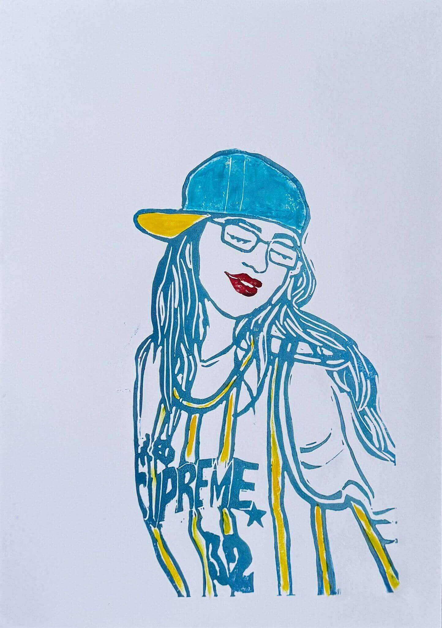 BILLY II LInolschnitt - Sybille Stein 2