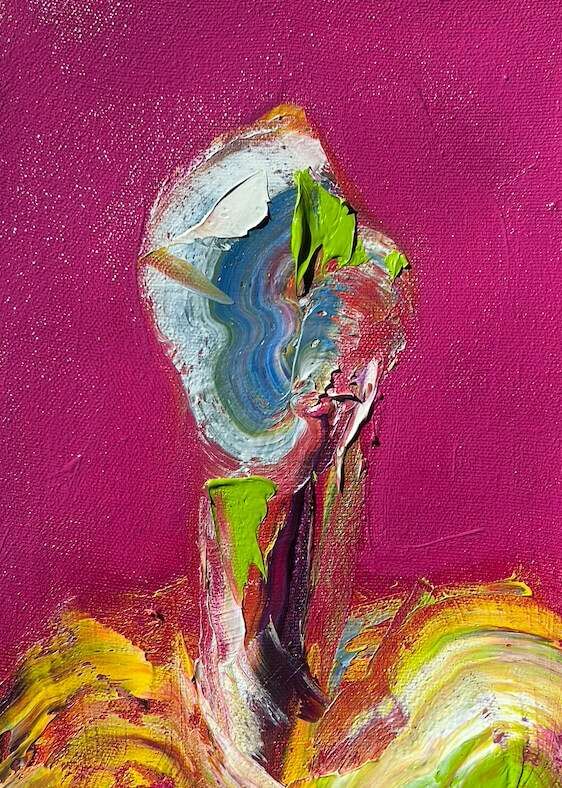 Abstarktes Portrait in Pink II - Leonel Perez 1