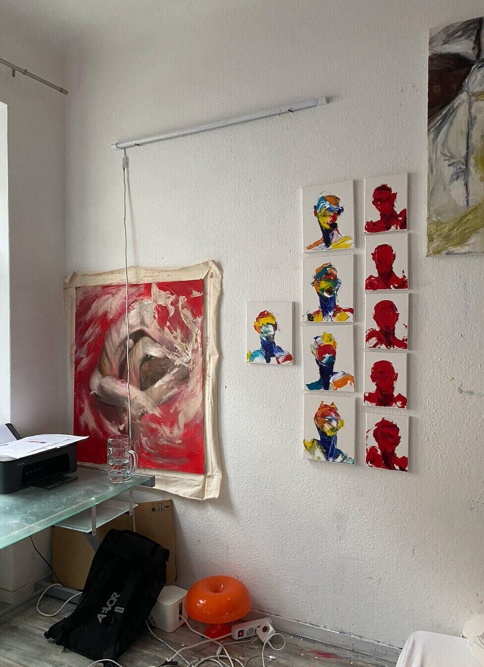 Selbstportrait Rot I - Leonel Perez 1