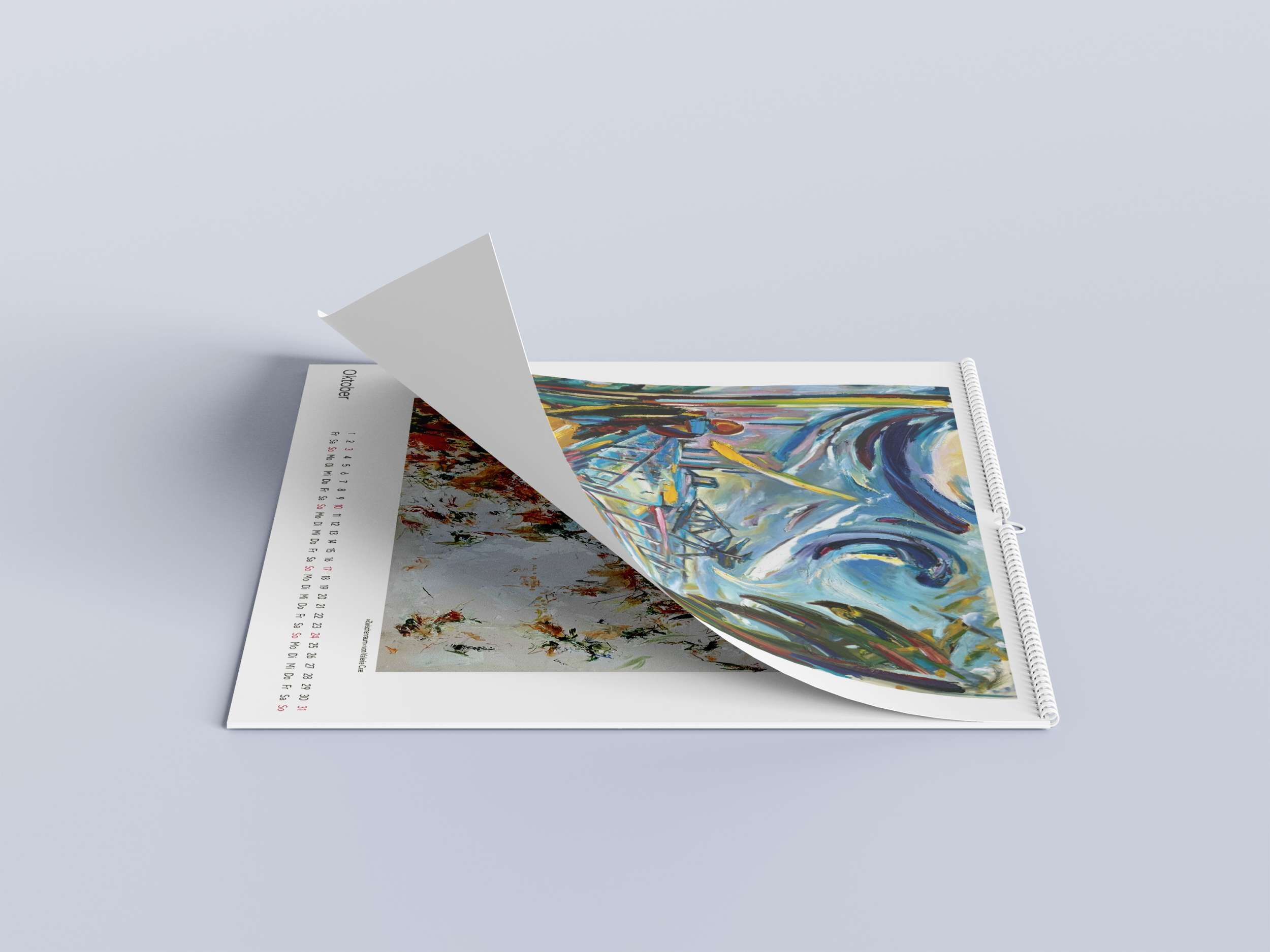 Kunstkalender 2026 A3 / A4 Querformat - Studierenden Kunstmarkt 4
